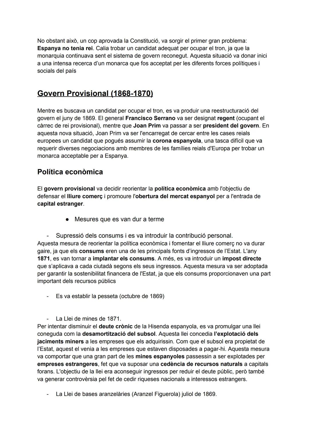 # EL SEXENNI DEMOCRÀTIC (1868-1874)
## Concepte i característiques generals
El Sexenni Democràtic (1868-1874) comença amb la Revolució de