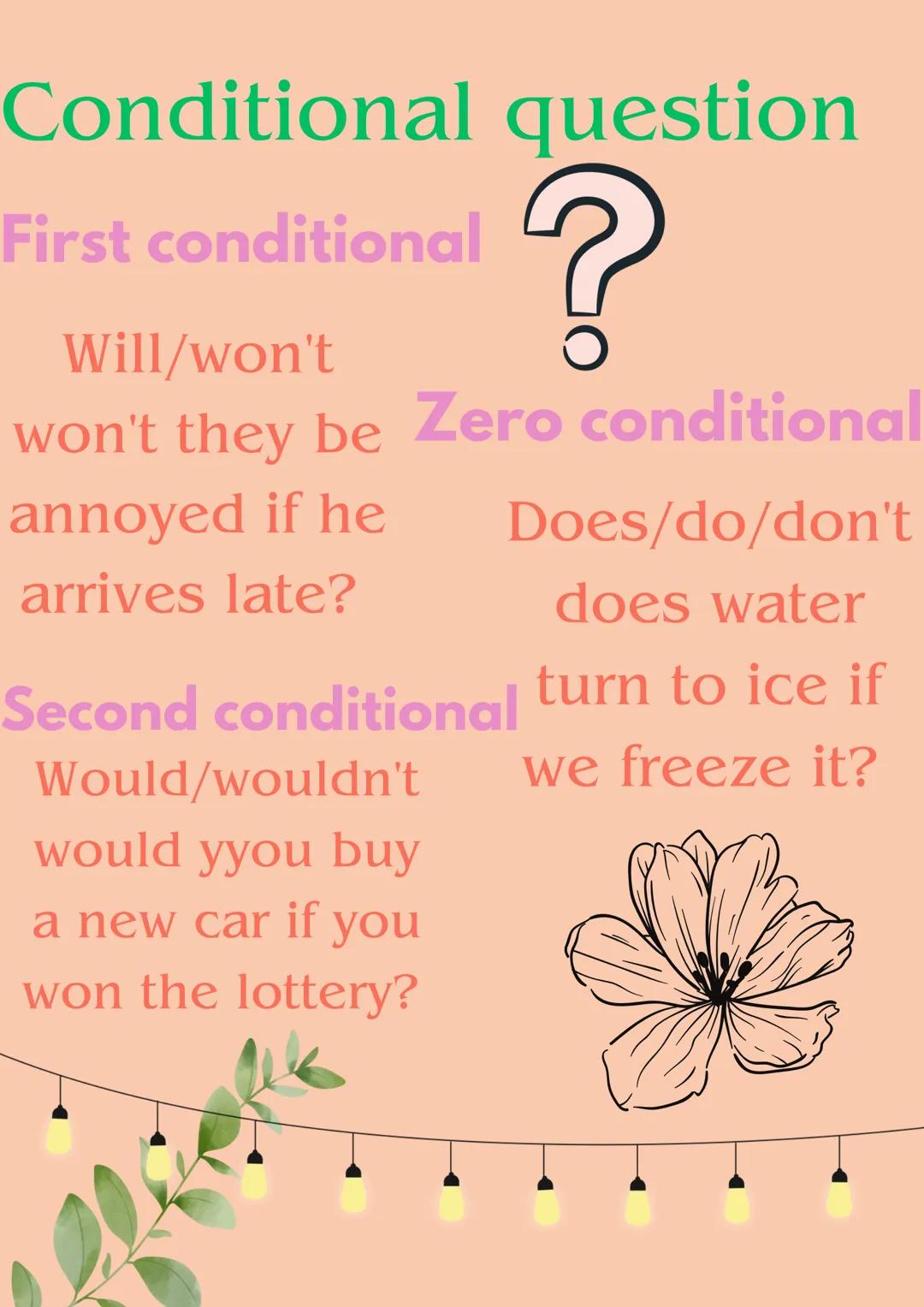 # APUNTES
# INGLÉS
# CONDITIONALS # 业
# THE ZERO CONDITIONAL
We use to zero conditionals to talk
about general truths or facts, the
situa