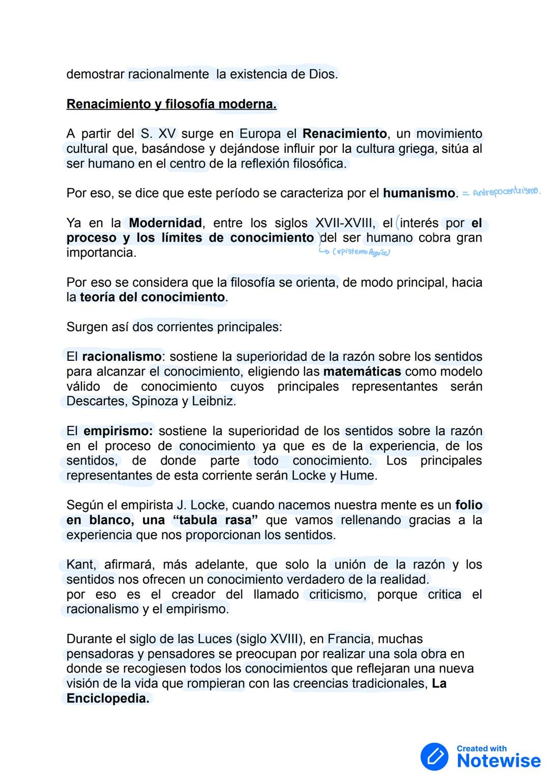 La filosofía y su historia.
La filosofía se ha ido desarrollando a lo largo de los siglos.
¿Cuál ha sido ese desarrollo?
¿Qué pensadores y p