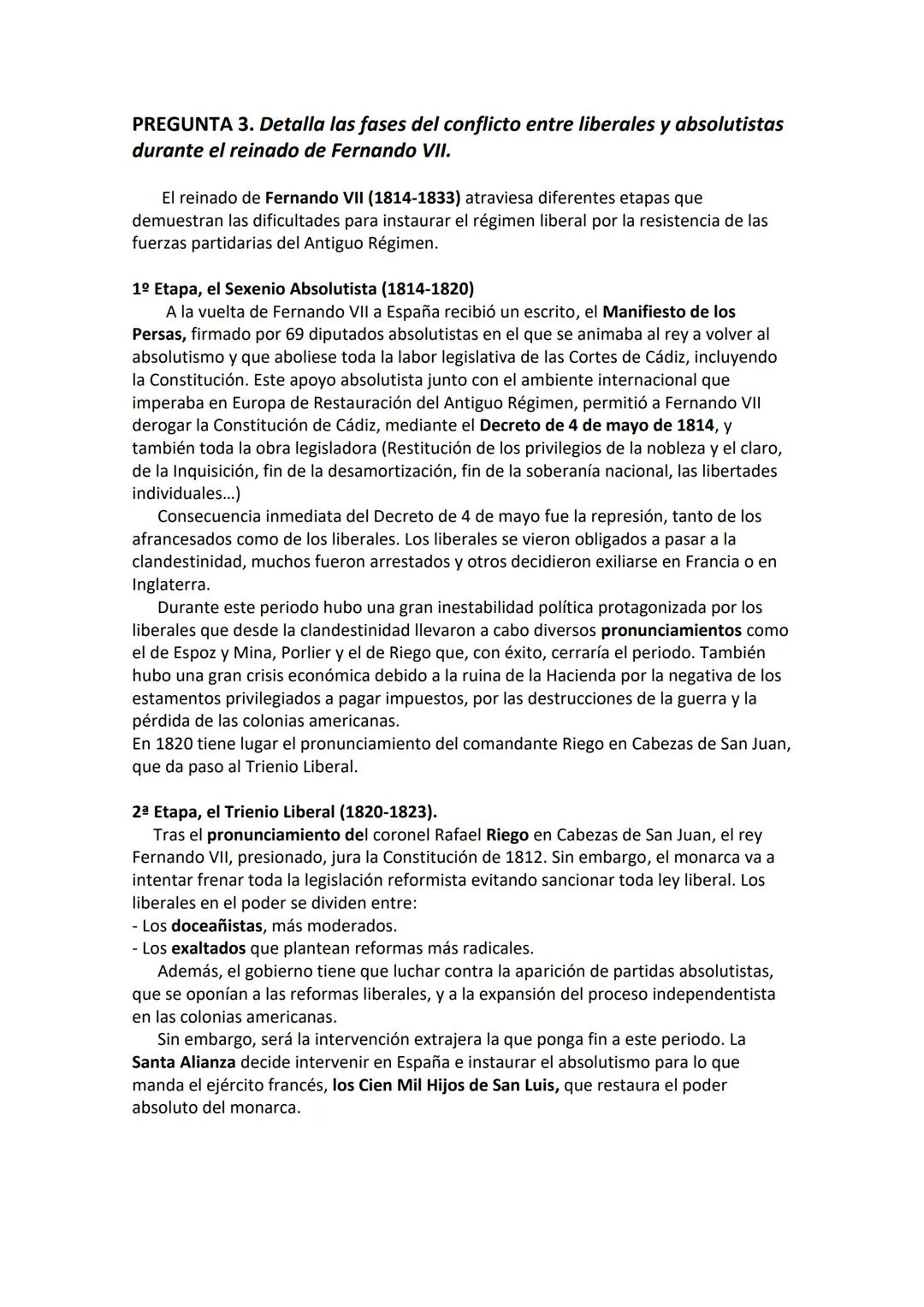 A. SOCIEDADES EN EL TIEMPO. + B. RETOS DEL MUNDO ACTUAL.
PREGUNTA 1. Describe la Guerra de la Independencia: sus causas, la
composición de l