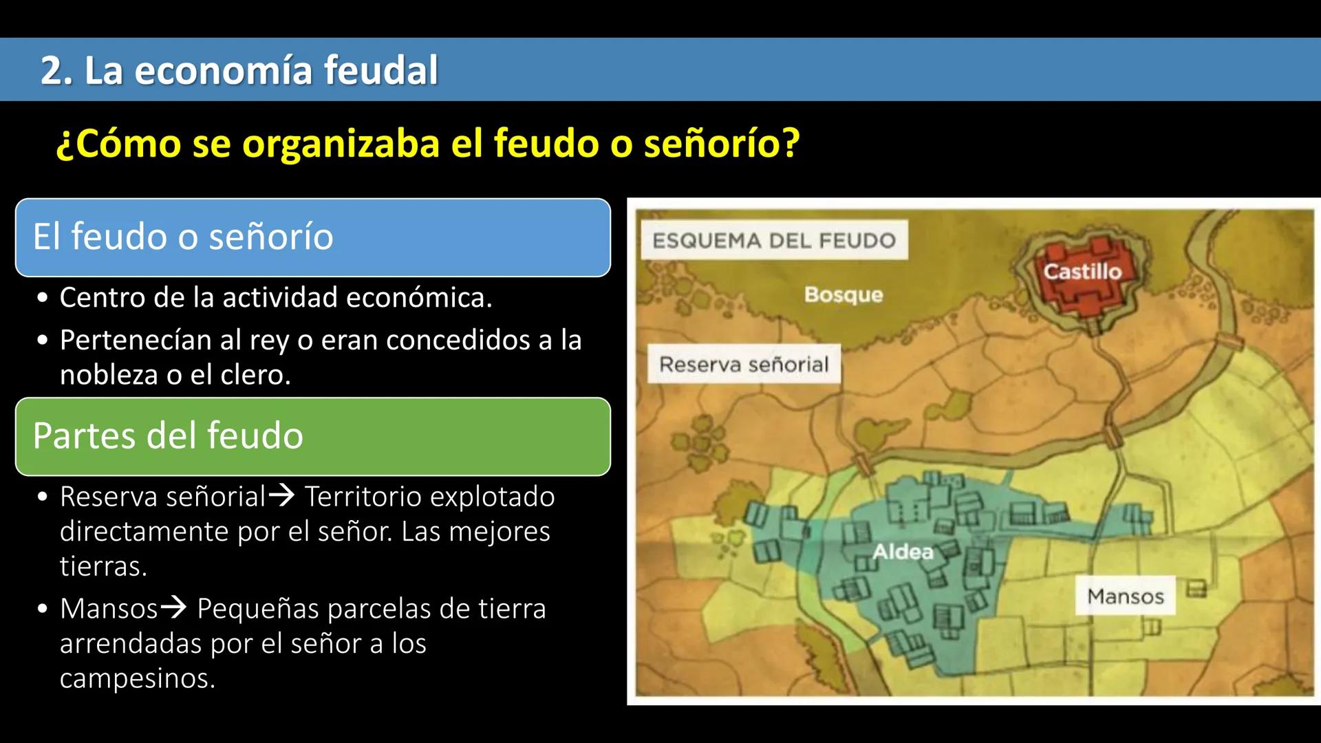 TEMA 2
CONTENIDOS
1. El feudalismo en Europa
2. La economía feudal
3. La sociedad feudal
4. ¿Cómo vivían los nobles?
LA ALTA EDAD MEDI