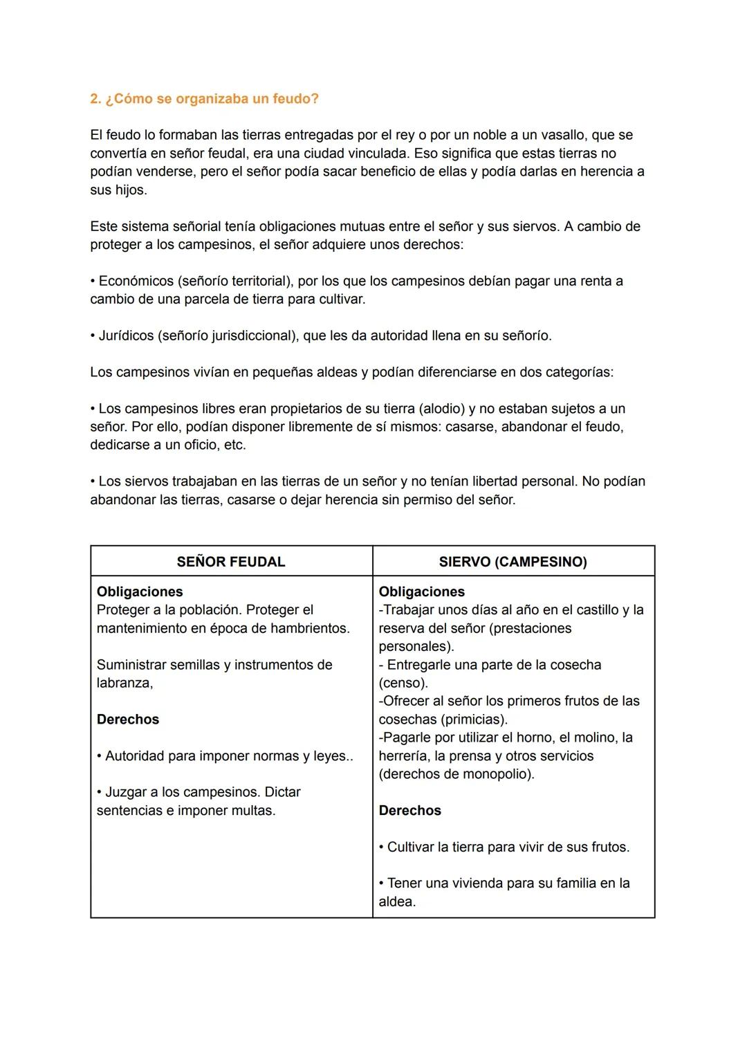 🧡 Pestaña 1
TEMA 3-QUERREAR, ORAR O CULTIVAR LA TIERRA
1 A quién beneficiaba la sociedad estamental?
La sociedad feudal estaba dividida