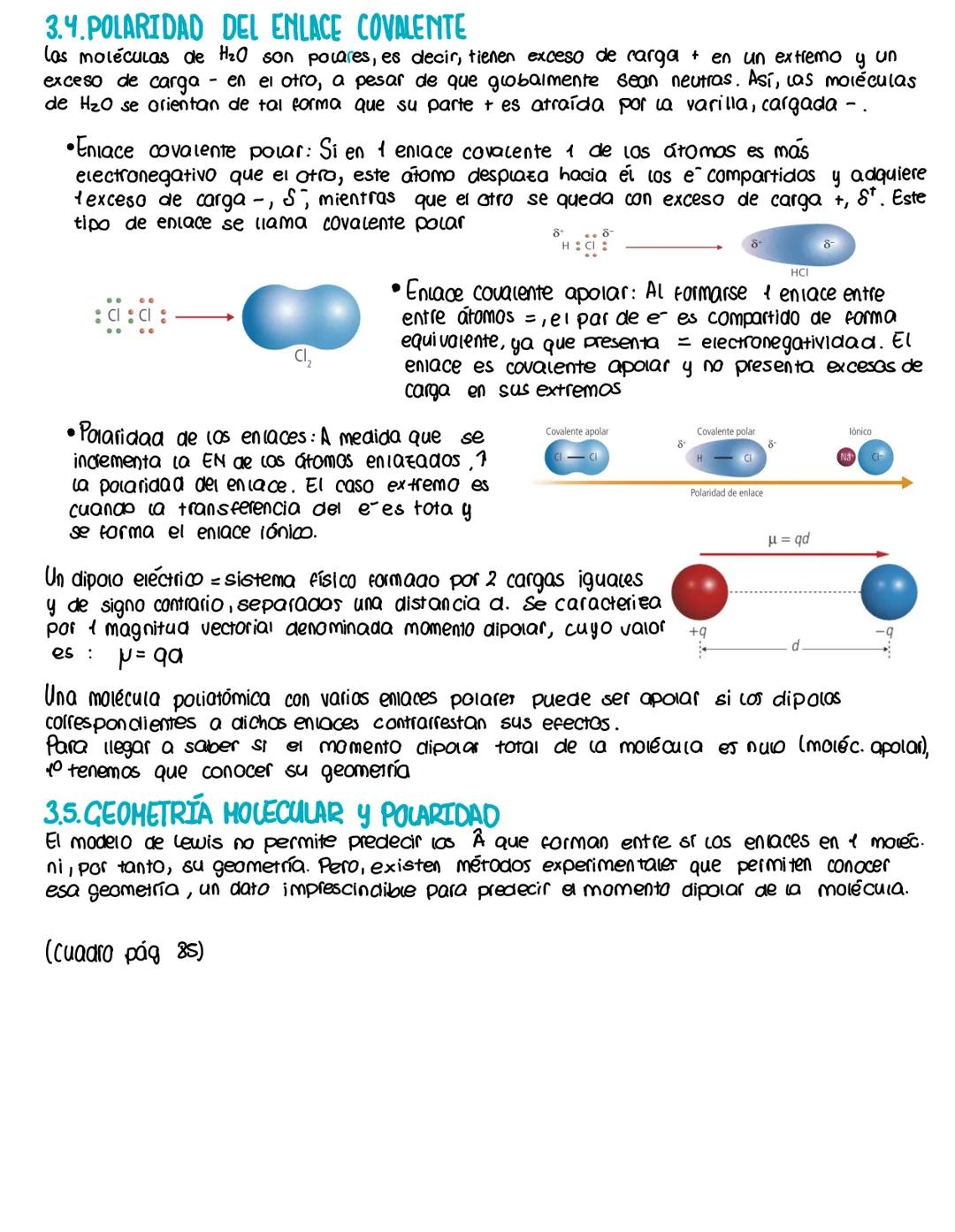 El enlace químico
2. ENLACE. ESTRUCTURA Y PROPIEDADES DE LAS SUSTANCIAS
2.1.RELACIÓN ENTRE LA ESTRUCTURA Y LAS PROPIEDADES DE LAS SUSTANCIAS