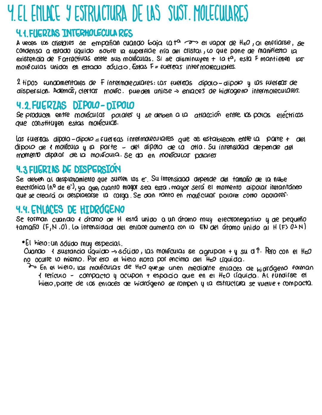 El enlace químico
2. ENLACE. ESTRUCTURA Y PROPIEDADES DE LAS SUSTANCIAS
2.1.RELACIÓN ENTRE LA ESTRUCTURA Y LAS PROPIEDADES DE LAS SUSTANCIAS