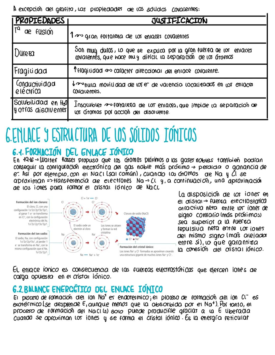 El enlace químico
2. ENLACE. ESTRUCTURA Y PROPIEDADES DE LAS SUSTANCIAS
2.1.RELACIÓN ENTRE LA ESTRUCTURA Y LAS PROPIEDADES DE LAS SUSTANCIAS