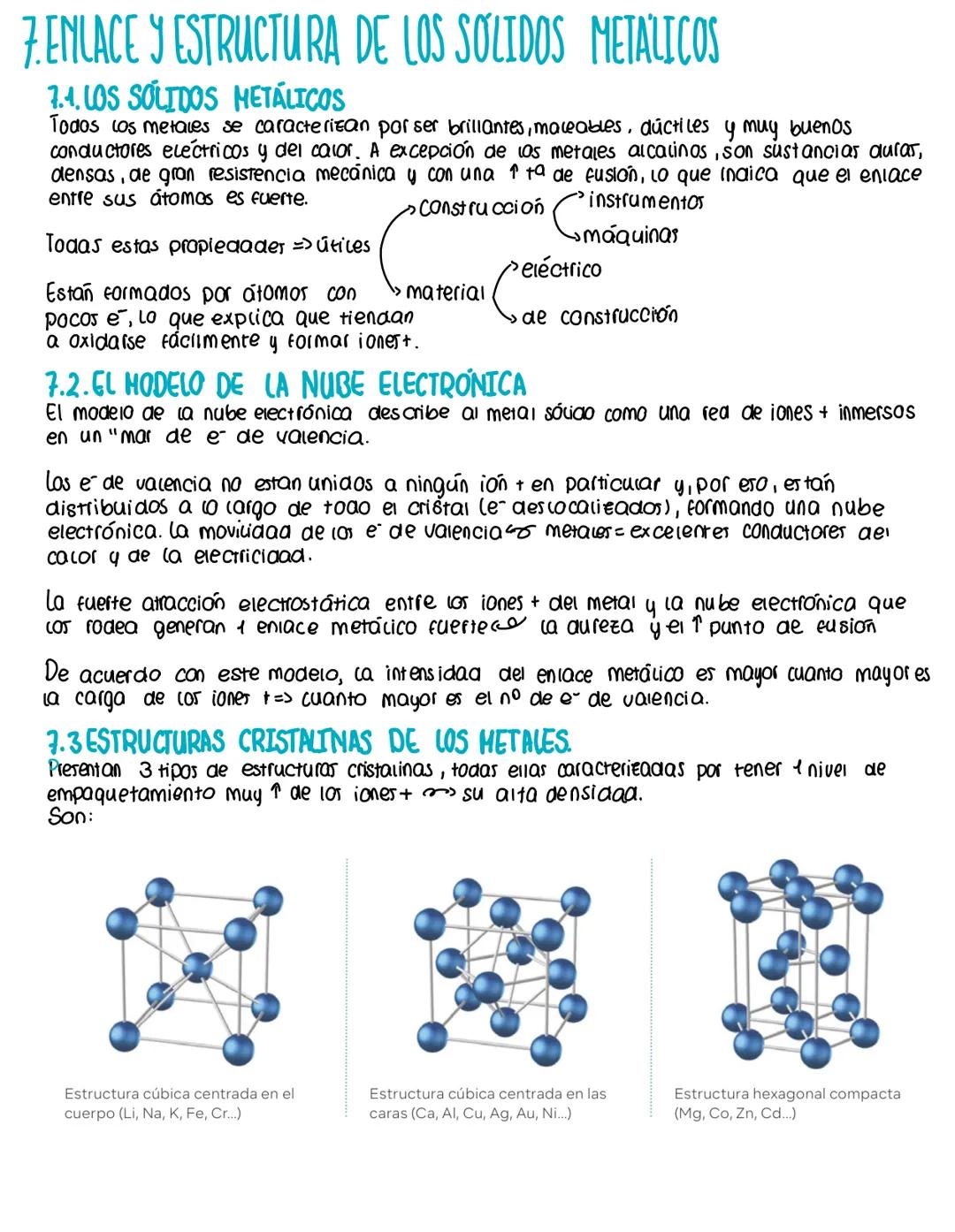 El enlace químico
2. ENLACE. ESTRUCTURA Y PROPIEDADES DE LAS SUSTANCIAS
2.1.RELACIÓN ENTRE LA ESTRUCTURA Y LAS PROPIEDADES DE LAS SUSTANCIAS
