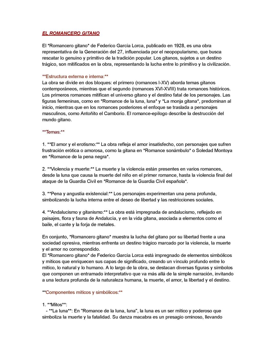 Él romancero gitano