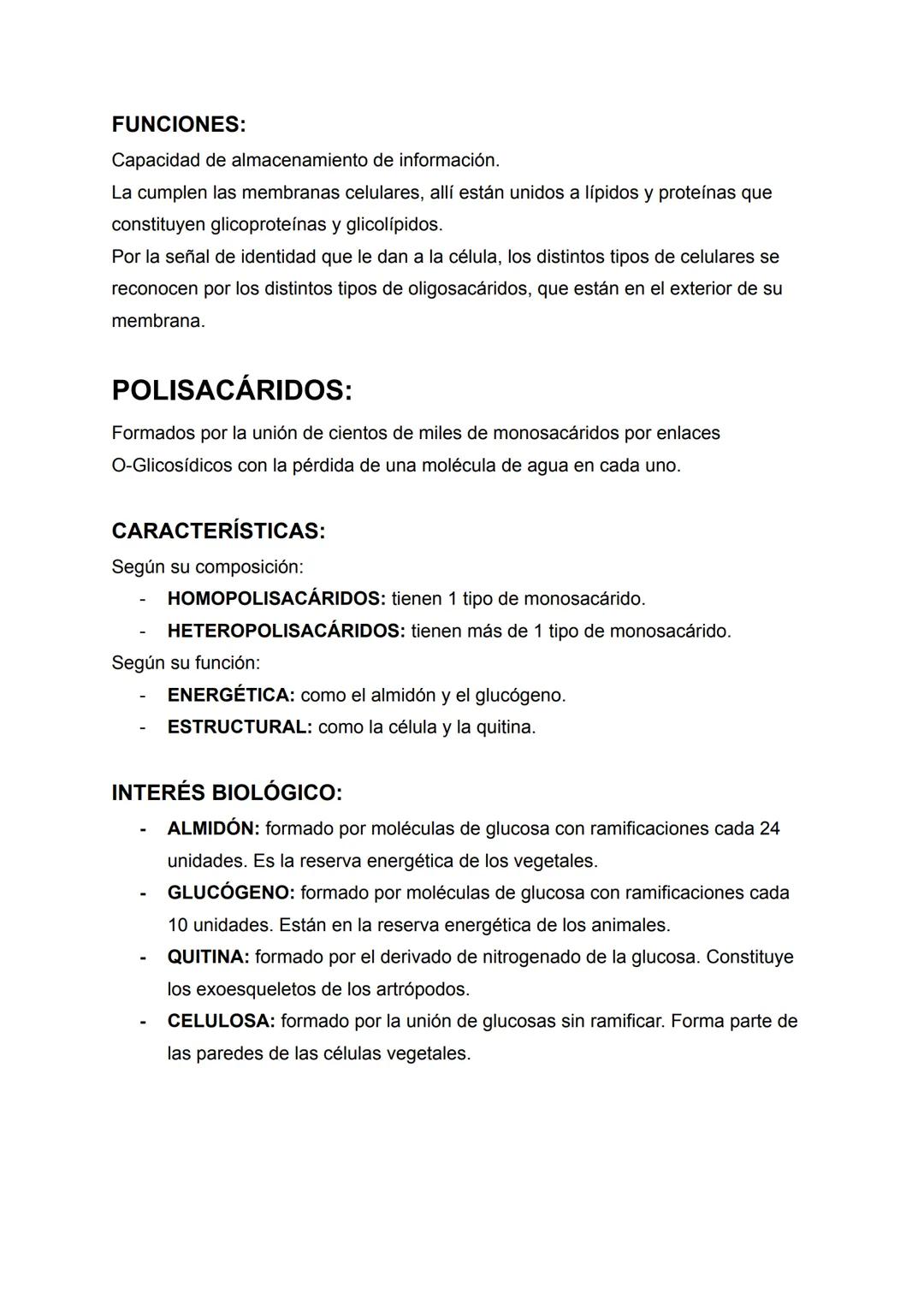 # GLÚCIDOS:
Son biomoléculas orgánicas >>> azúcares
Formadas por C, Hy O
Constituyen la mayor reserva energética de los seres vivos.
Son las