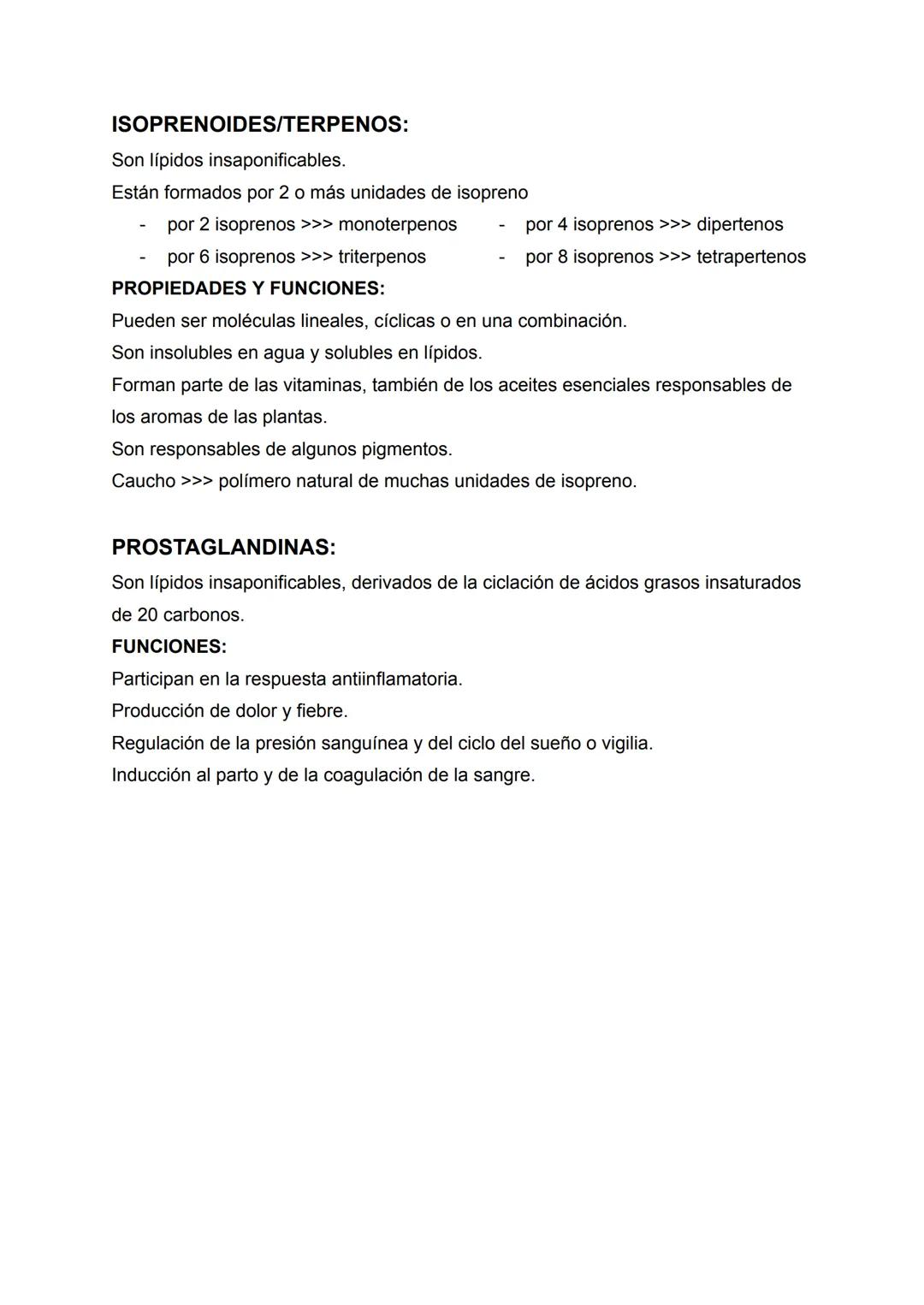 # LÍPIDOS:
Son un grupo muy heterogéneo de compuestos.
Compuestos principalmente por C y H y con pocos grupos funcionales con O, por
ello