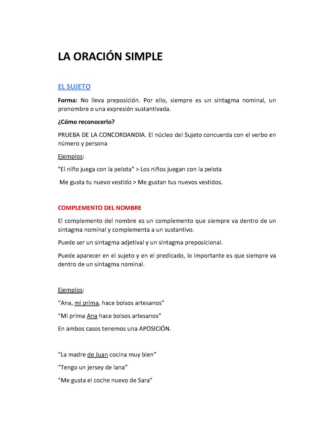 Complementos del verbo