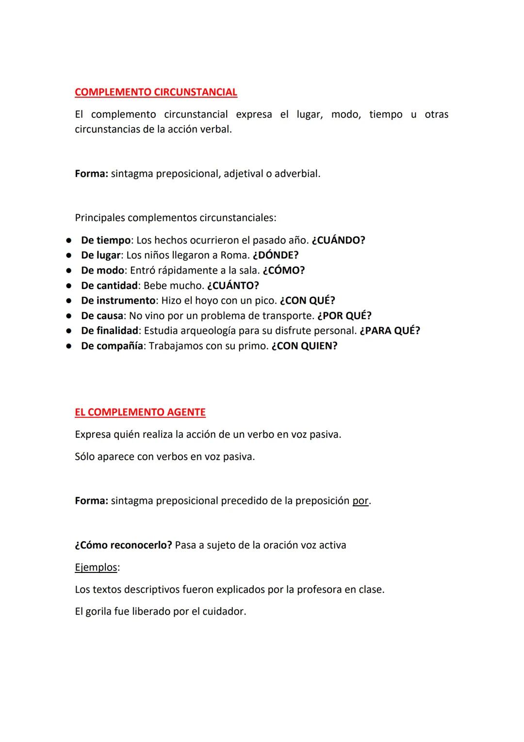 LA ORACIÓN SIMPLE
EL SUJETO
Forma: No lleva preposición. Por ello, siempre es un sintagma nominal, un
pronombre o una expresión sustantivada