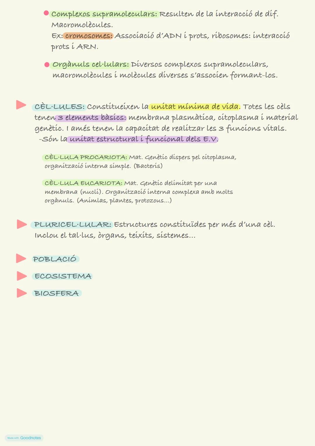 # Característiques dels E.V
Realitzen les tres funcions vitals:
NUTRICIÓ: Intercanvien energia i materia amb el seu entorn, processar-la i