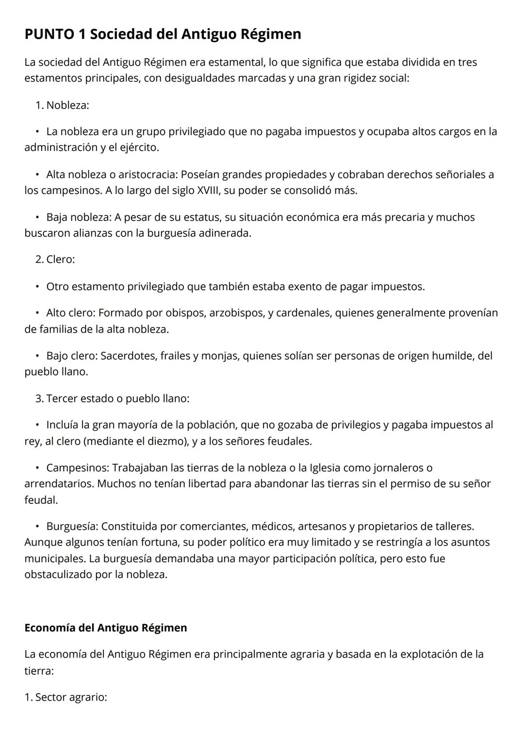 # PUNTO 1 Sociedad del Antiguo Régimen
La sociedad del Antiguo Régimen era estamental, lo que significa que estaba dividida en tres
estamen