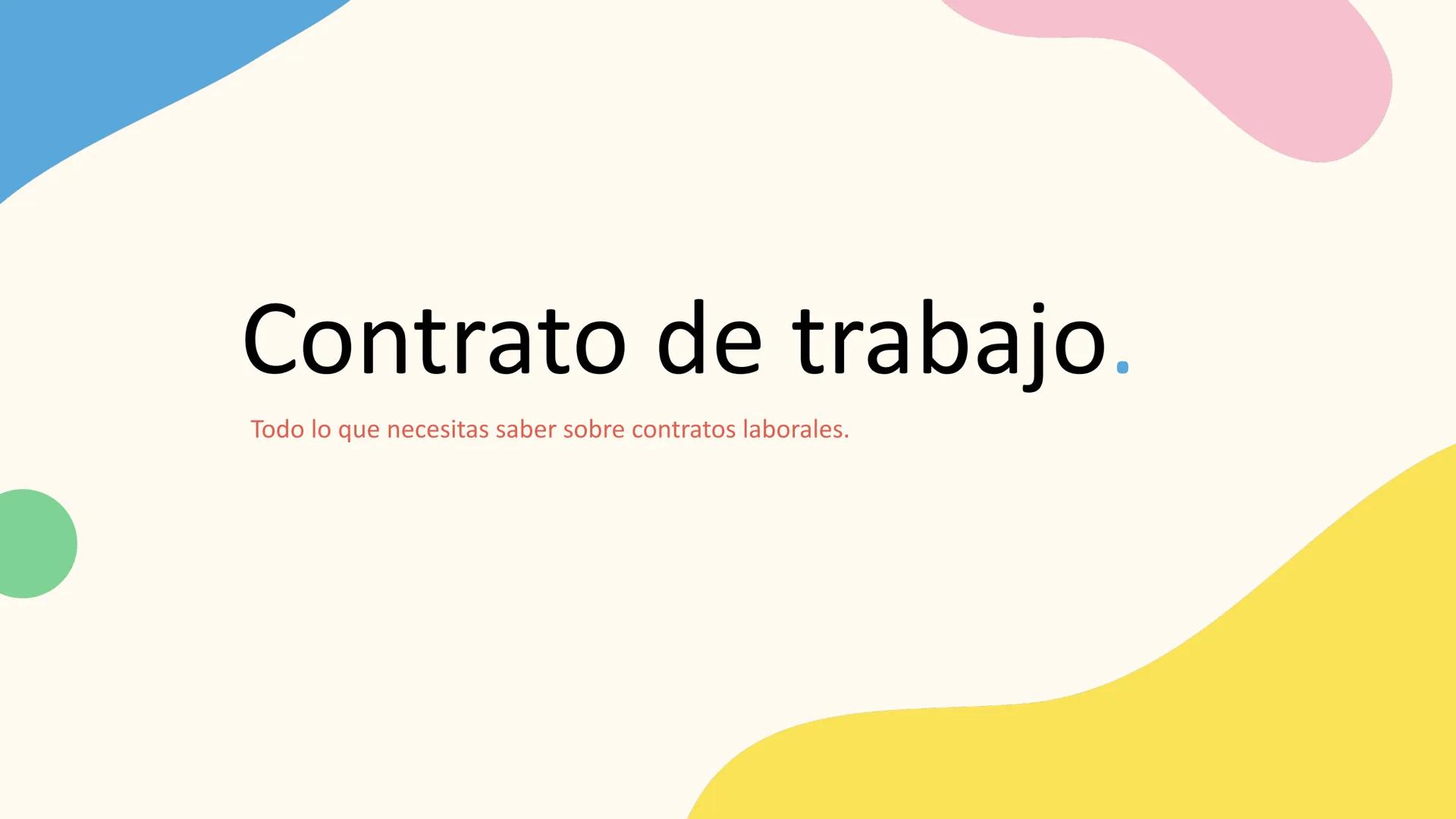 # Contrato de trabajo.
Todo lo que necesitas saber sobre contratos laborales. # Introducción al Contrato de Trabajo
¿Qué es un contrato de