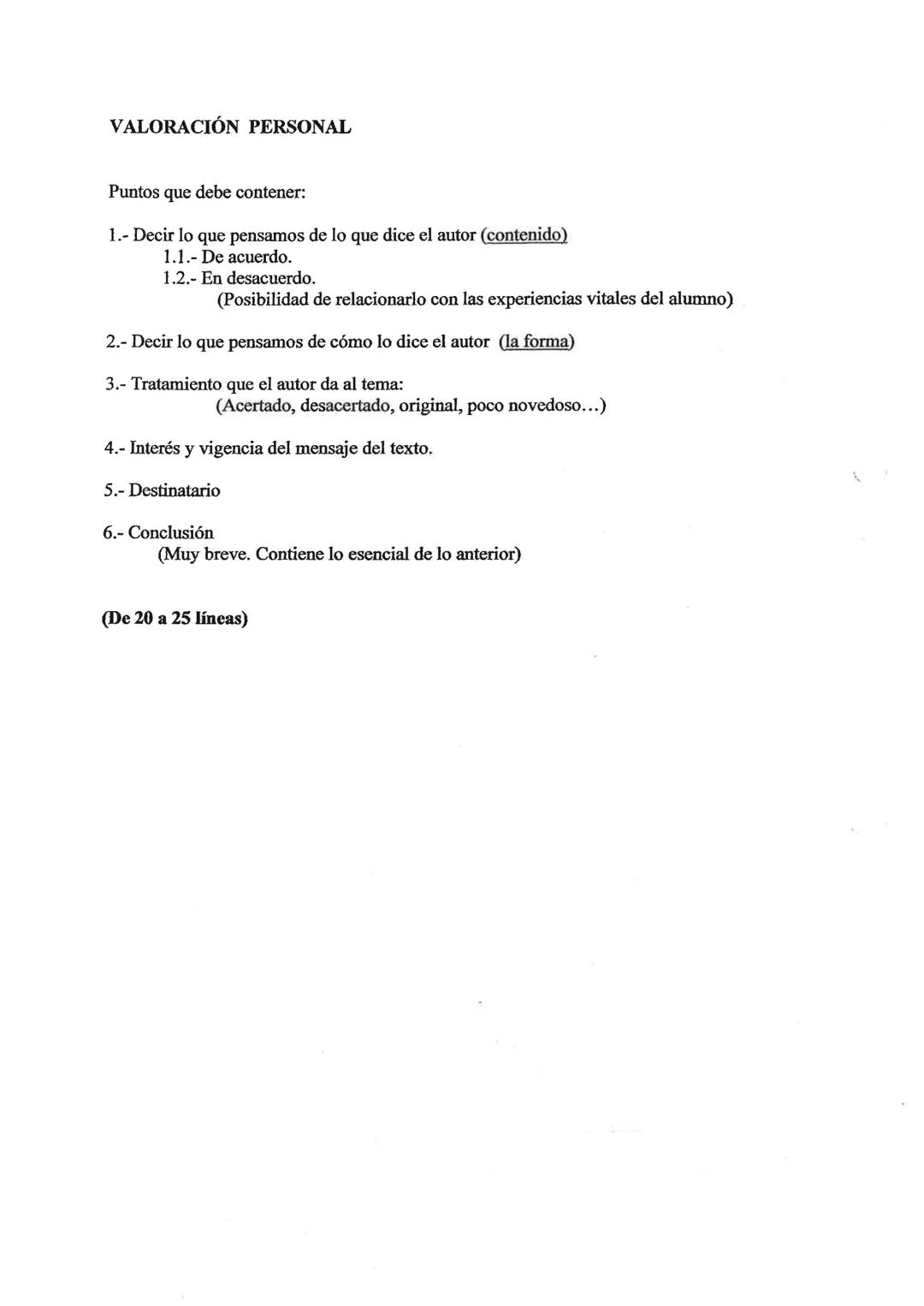 COMENTARIO CRÍTICO
1.- Tema (0,5 p.); 2.- Estructura (0,5 p.); 3.- Actitud e intencionalidad del autor autor (2 p.)
(actitud: p; intenciona