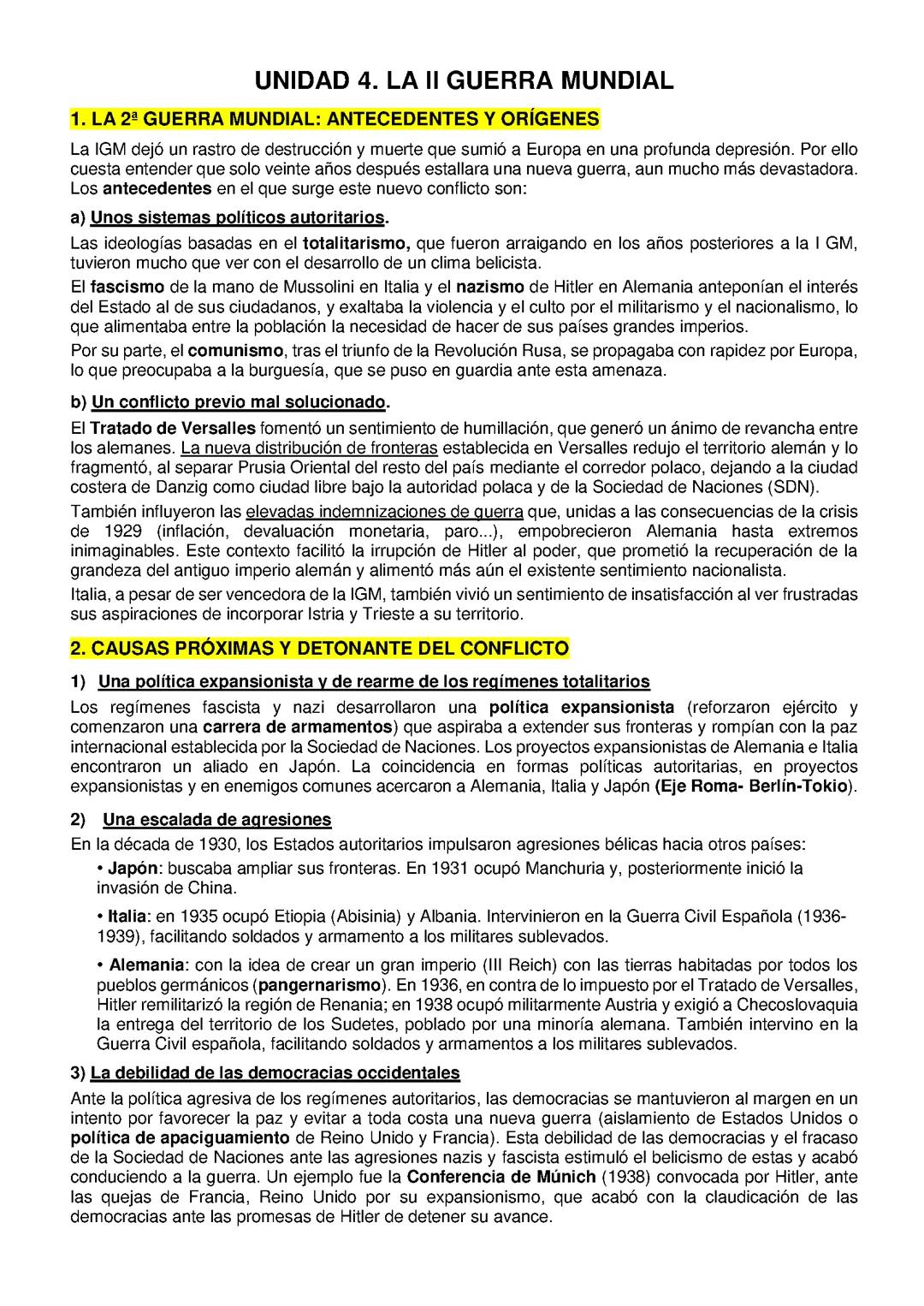 La segunda guerra mundial