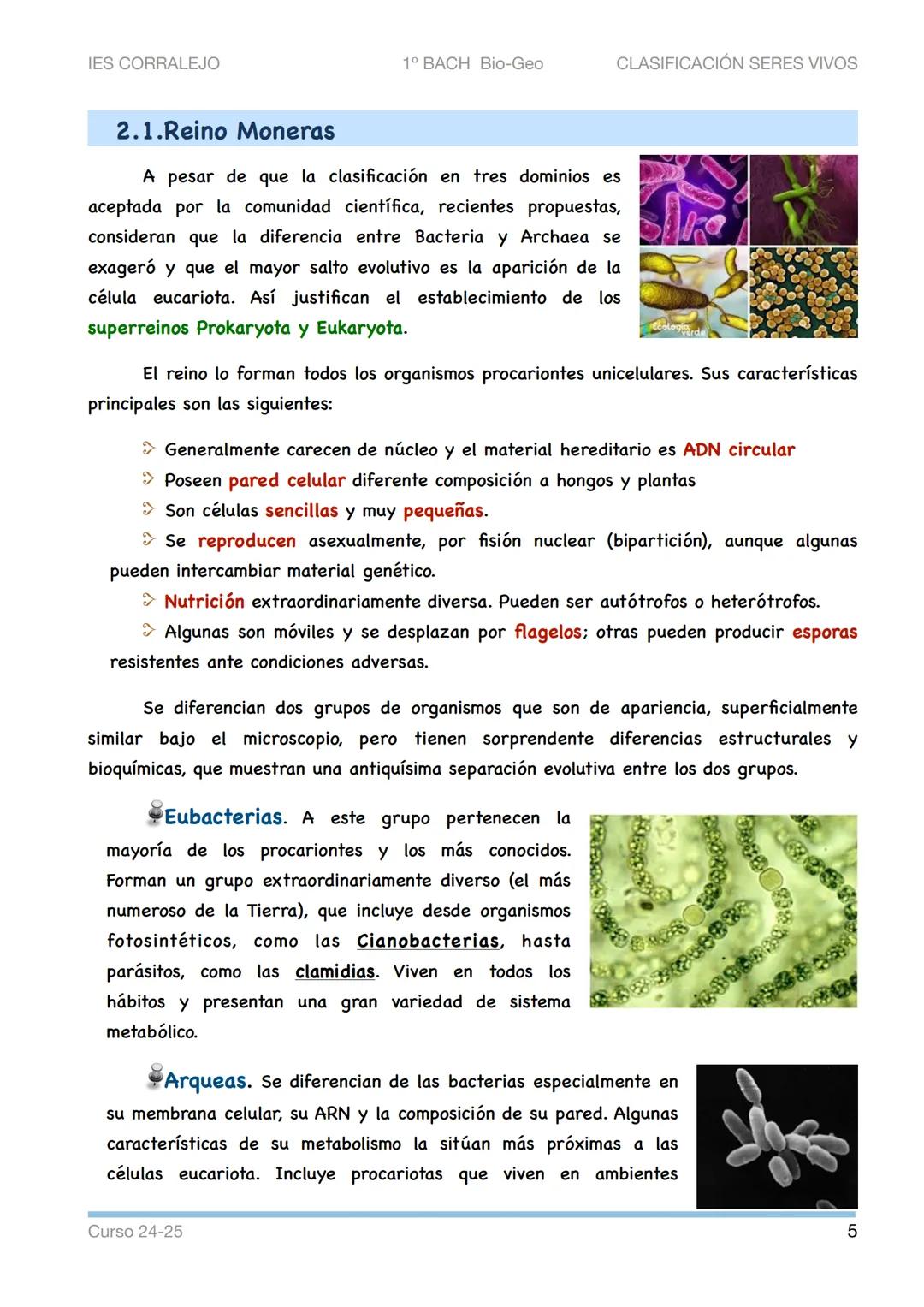 --- OCR Start ---
IES CORRALEJO
1º BACH Bio-Geo
CLASIFICACIÓN SERES VIVOS
CLASIFICACIÓN DE LOS SERES VIVOS
1. La taxonomía
¿Cómo se puede po
