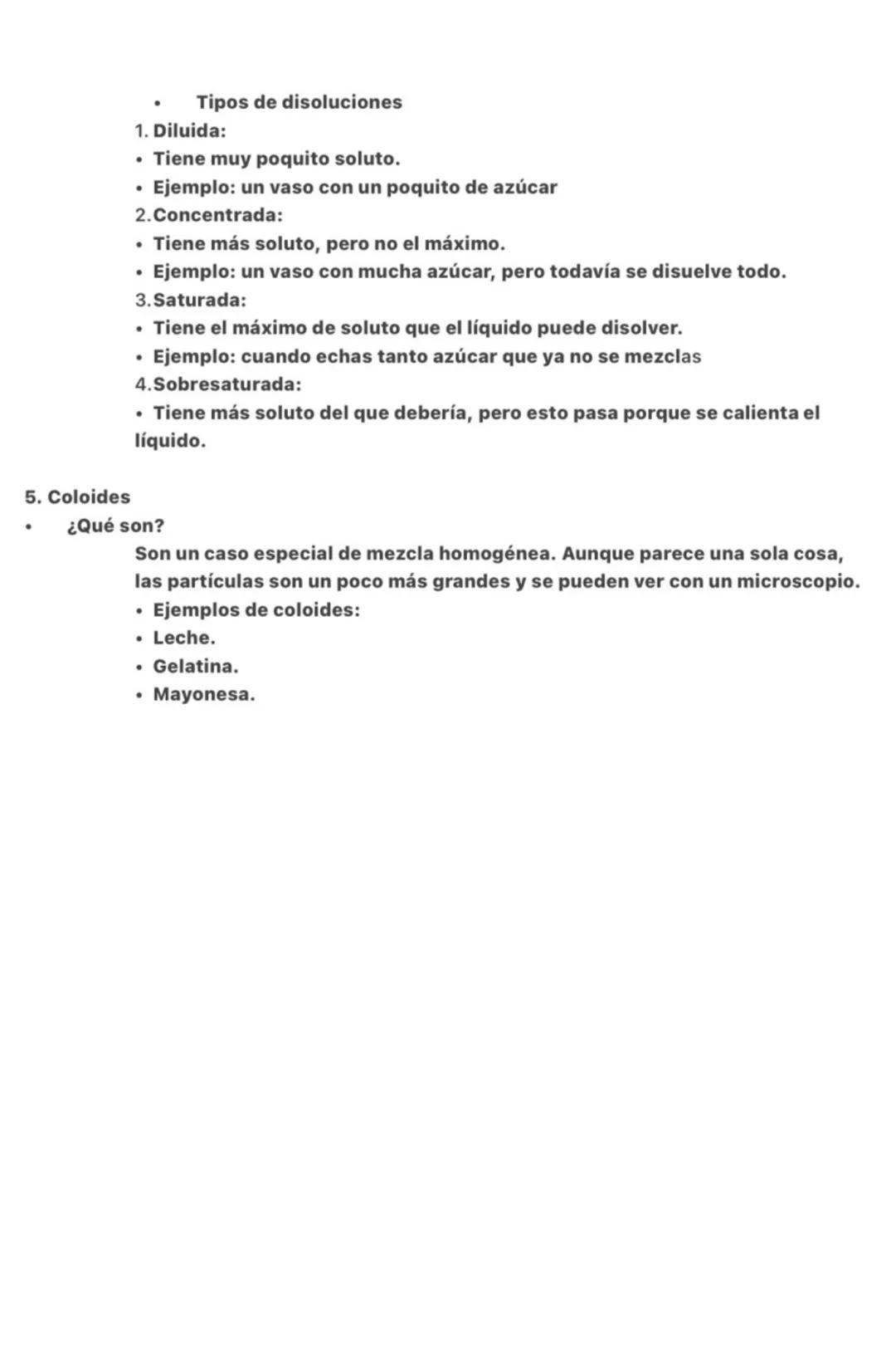 1. Mezclas Heterogéneas
• ¿Qué son?
Son mezclas donde puedes ver las cosas que las forman. Por ejemplo: una
ensalada. Puedes ver la lechuga,