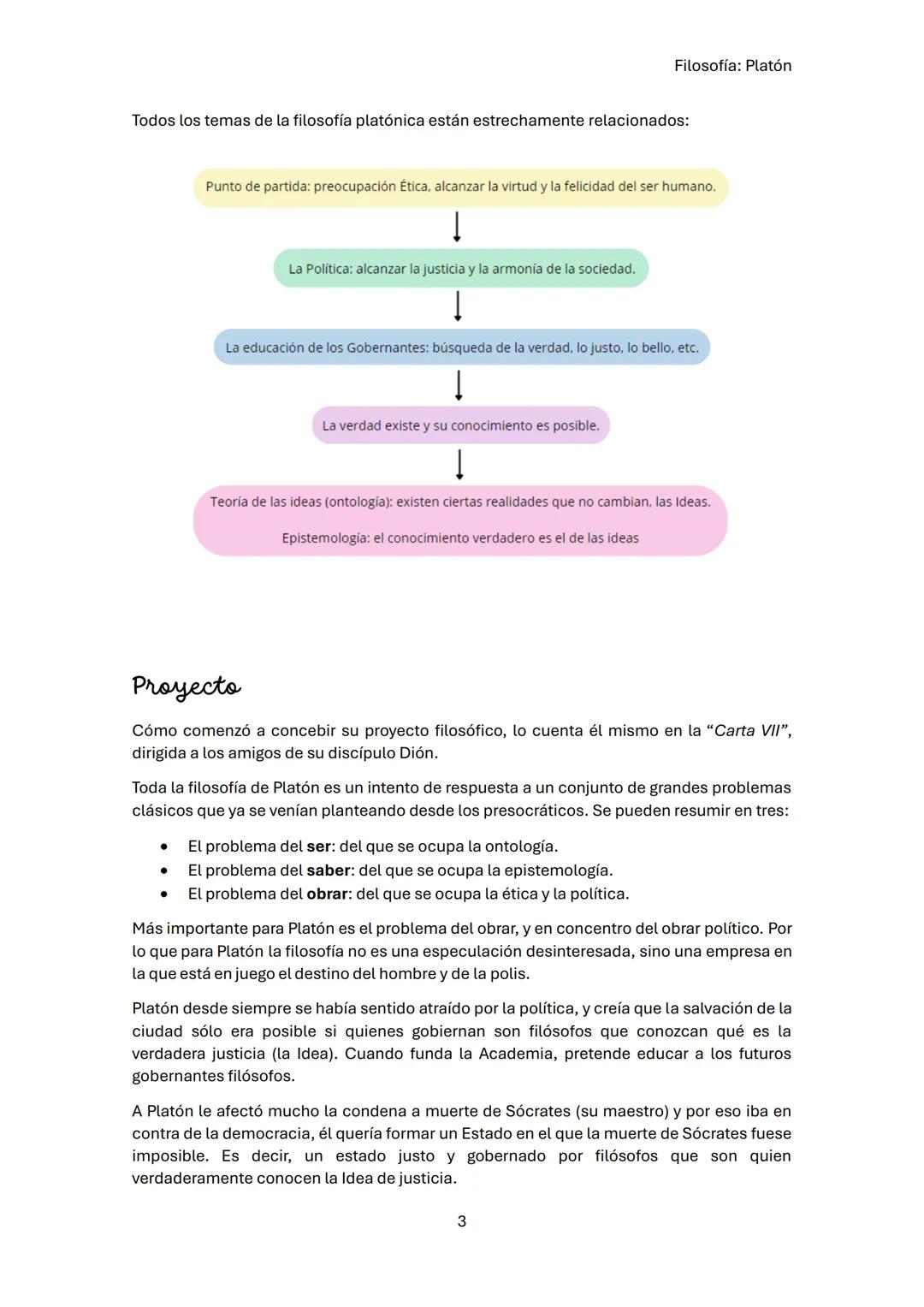 # PLATÓN --- OCR Start ---
Filosofía: Platón
Platón
Contexto histórico y filosófico
Las guerras médicas, iniciadas en 499 a.C., unieron a lo
