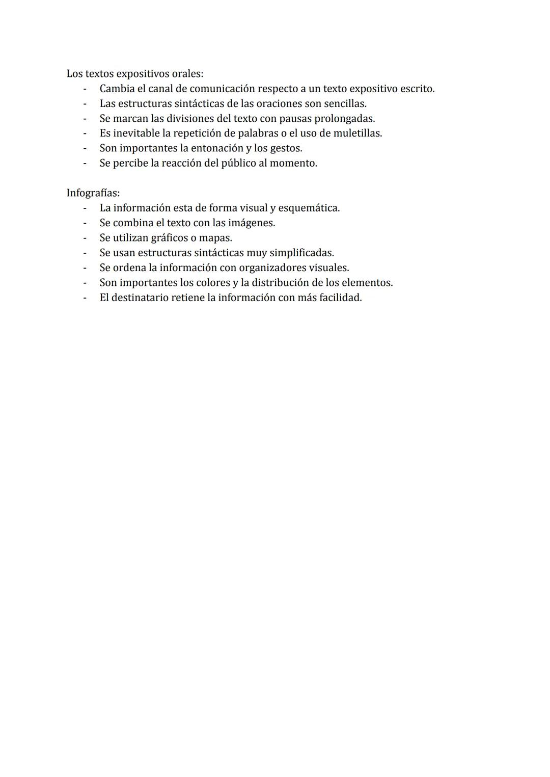 --- OCR Start ---
Los textos expositivos:
Los textos expositivos están divididos en:
- Introducción: Se presenta el tema.
- Desarrollo: Se e