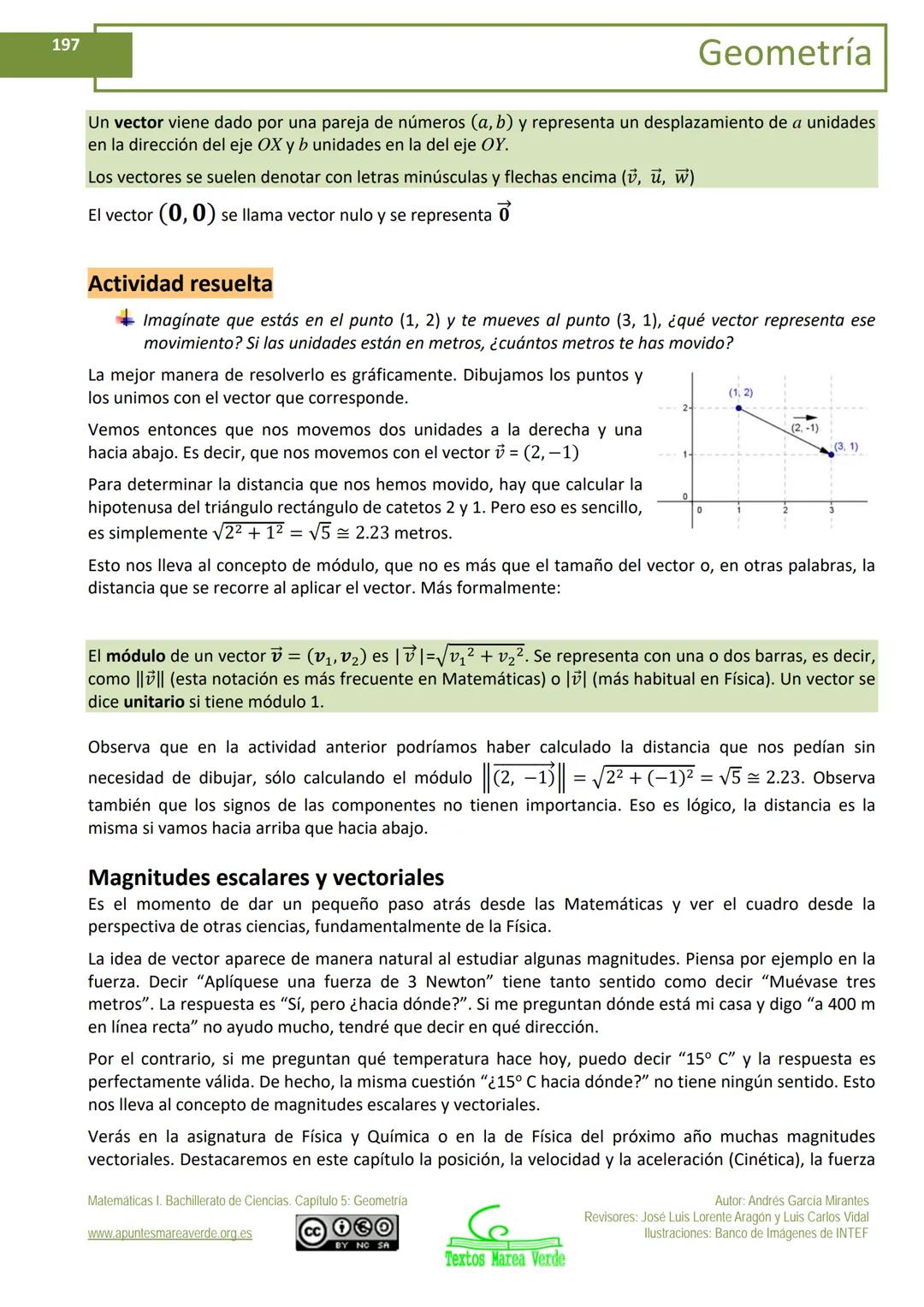 # MATEMÁTICAS I:
# 1º de Bachillerato
# Capítulo 5: Geometría
**Propiedad Intelectual**
El presente documento se encuentra depositado en el