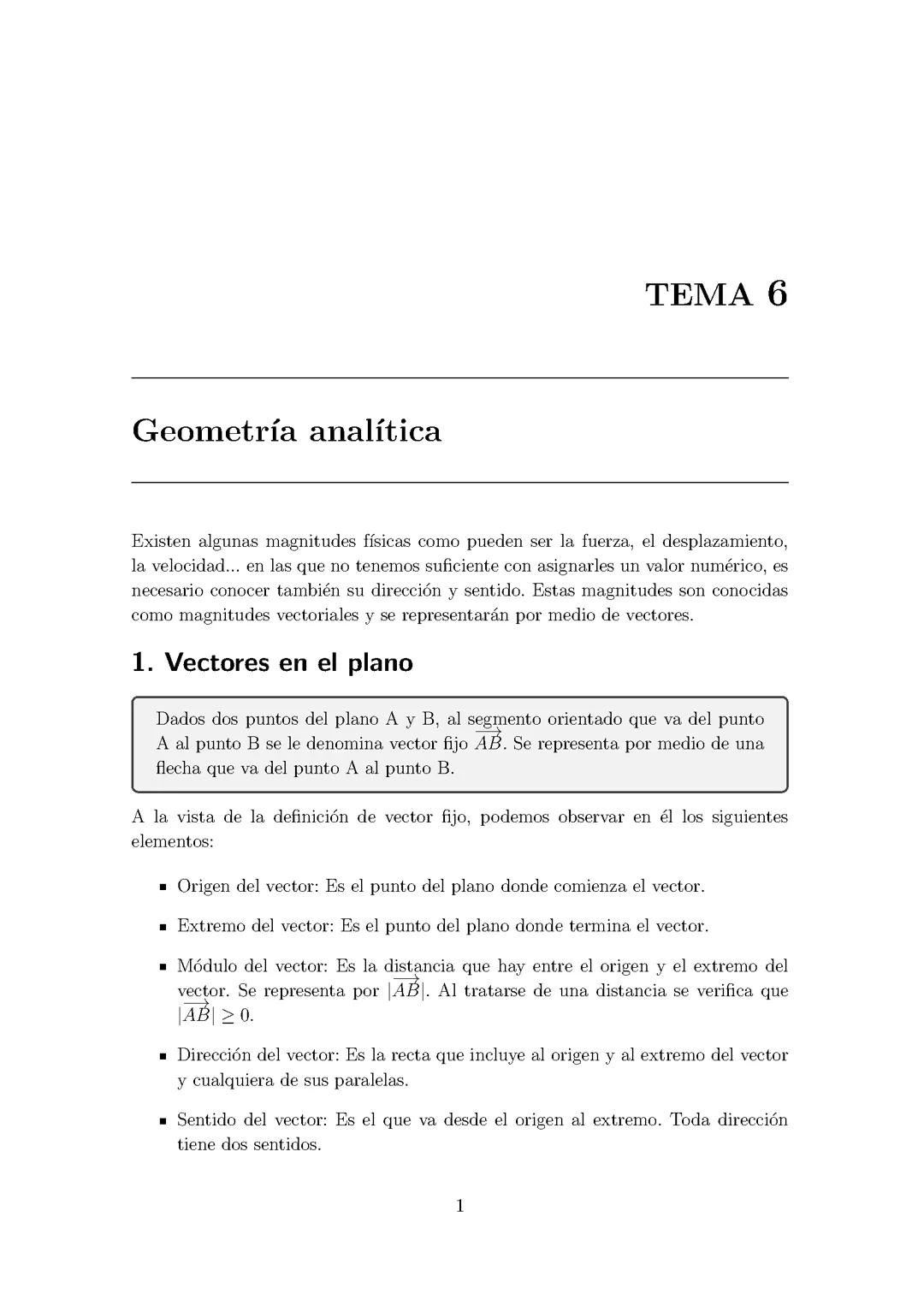 Geometría analítica