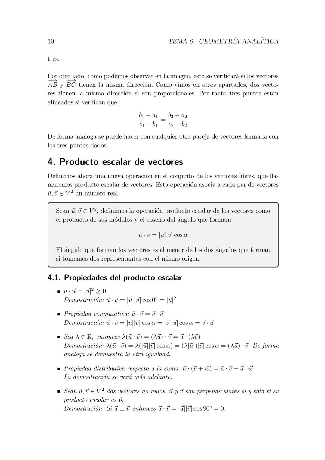 --- OCR Start ---
Geometría analítica
TEMA 6
Existen algunas magnitudes físicas como pueden ser la fuerza, el desplazamiento,
la velocidad..