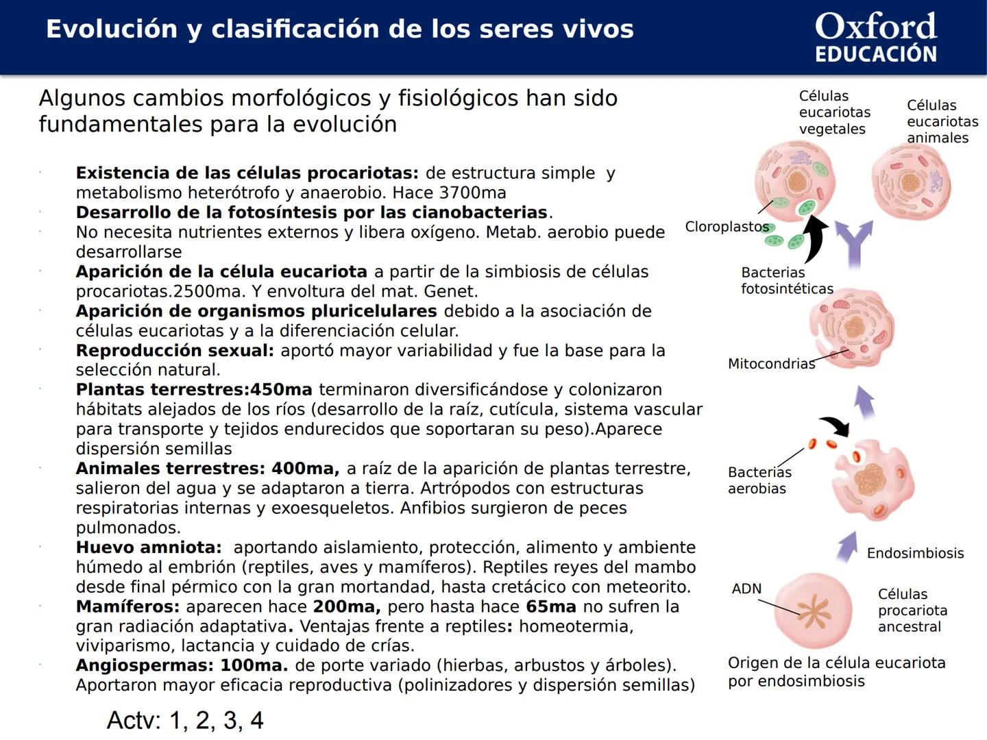 # Evolución y
clasificación de
los seres vivos
Biología, Geología y
Ciencias
Ambientales
1º Bachillerato MINA # Evolución y clasificación d