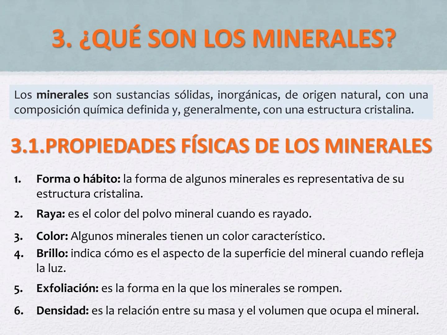 # LA GEOSFERA
Tema 3 # LA GEOSFERA
1. ¿Cómo se originó la Tierra?
2. Las capas del interior terrestre
3. ¿Qué son los minerales?
4. ¿Qué s