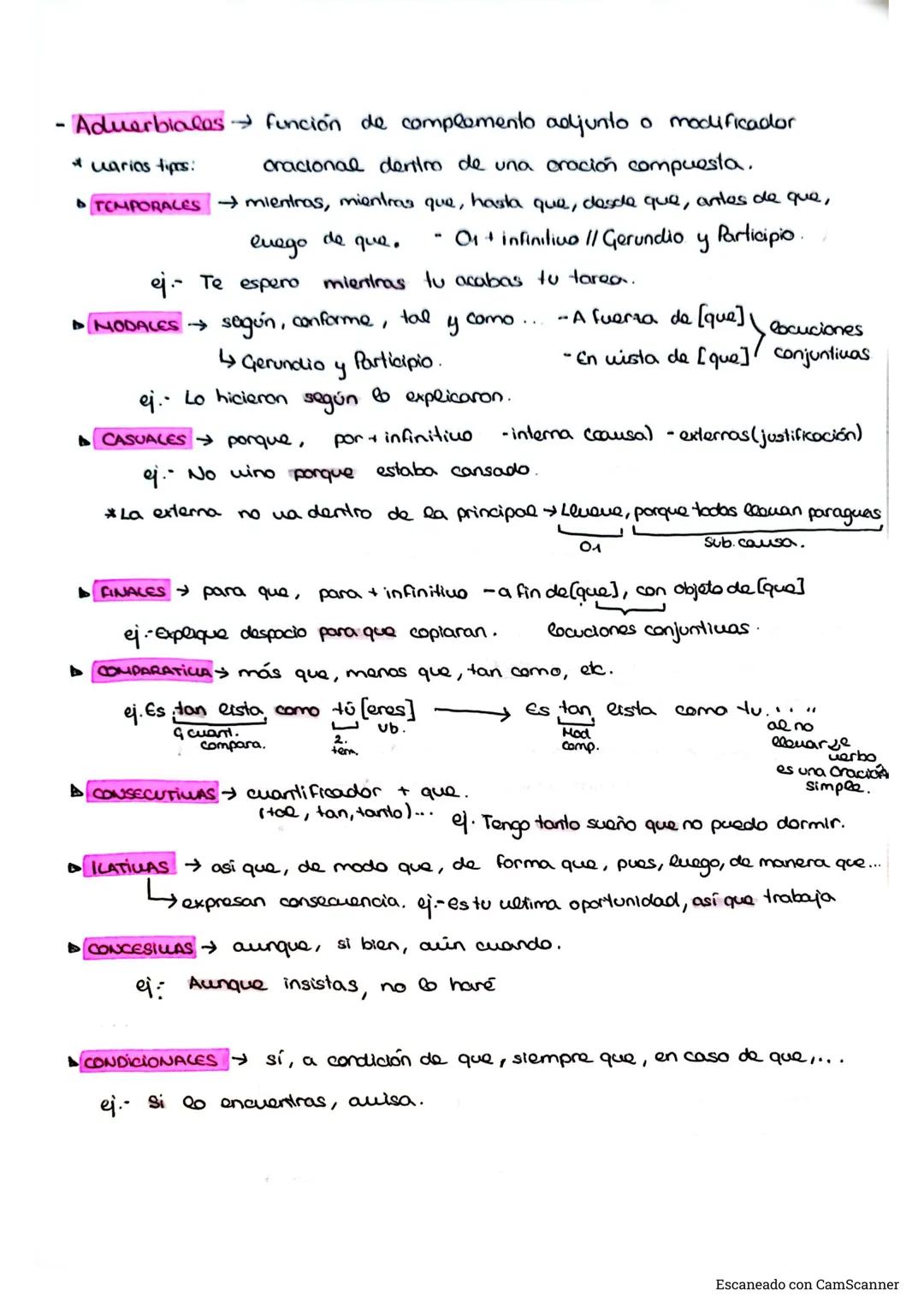 --- OCR Start ---
ORACIONES COMPUESTA
ORACIONES COMPUESTAS COORDINADAS.
Copulatiuay, e, ni (unen)
Disyuntivao, o bien (eligen).
Adversativa