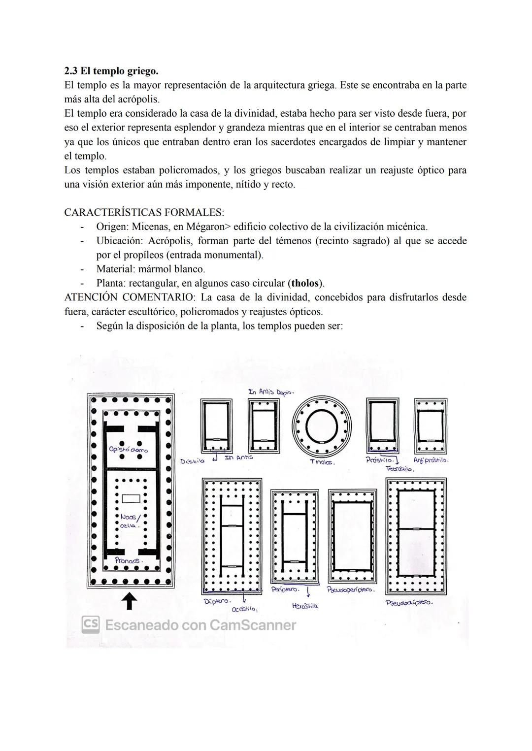 ΤΕΜΑ 1. ΕI ARTE GRIEGO.
0. RASGOS IMPORTANTES DEL ARTE GRIEGO.
- Antropomorfismo: forma del hombre.
- Antropocentrismo: el hombre como centr