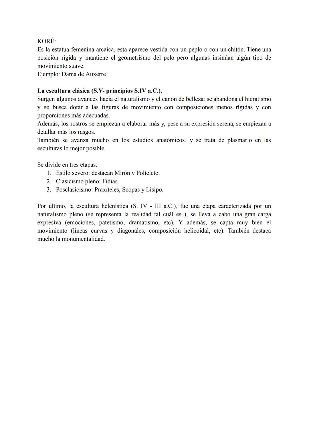 ΤΕΜΑ 1. ΕI ARTE GRIEGO.
0. RASGOS IMPORTANTES DEL ARTE GRIEGO.
- Antropomorfismo: forma del hombre.
- Antropocentrismo: el hombre como centr