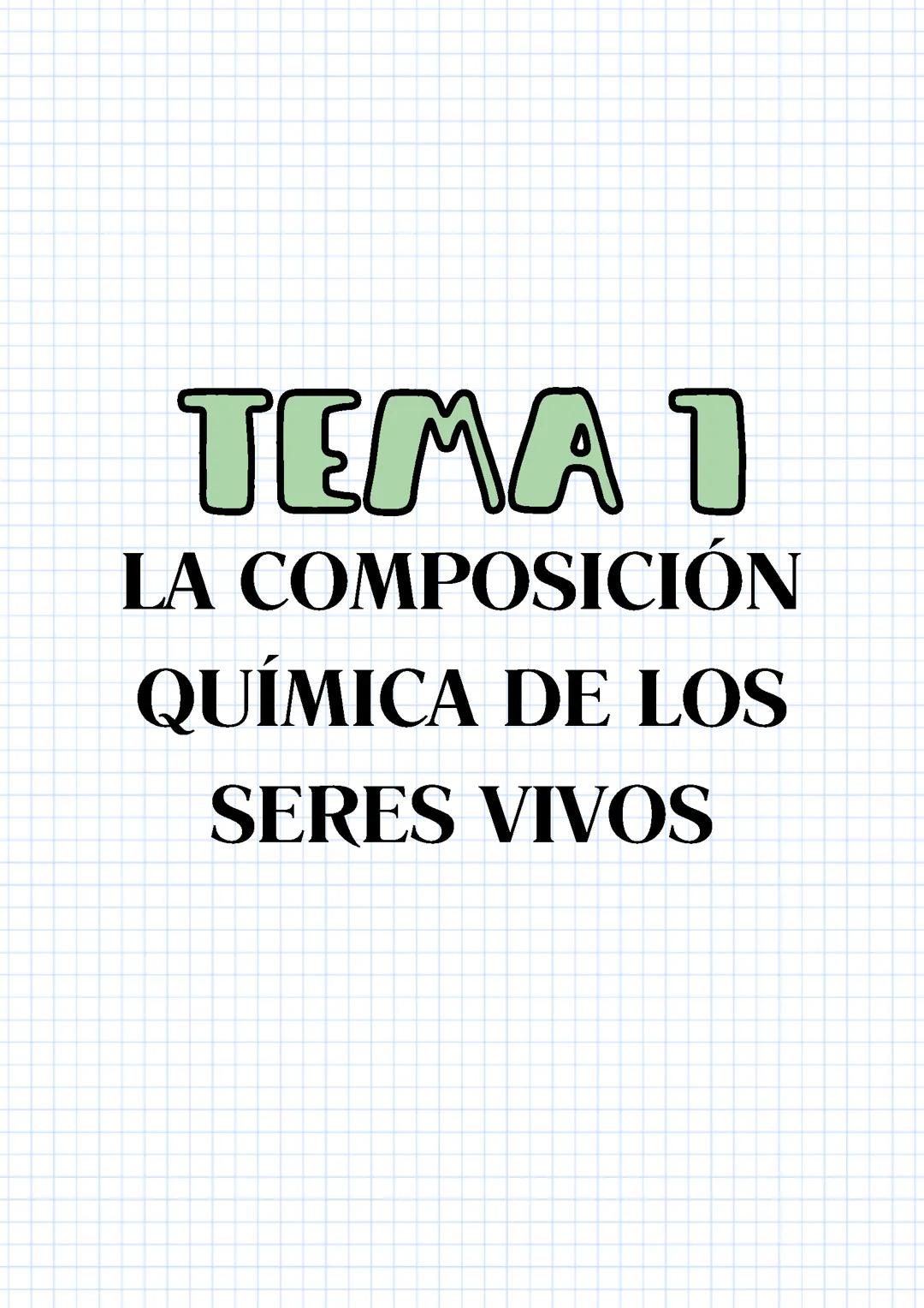 Composición química de los seres vivos