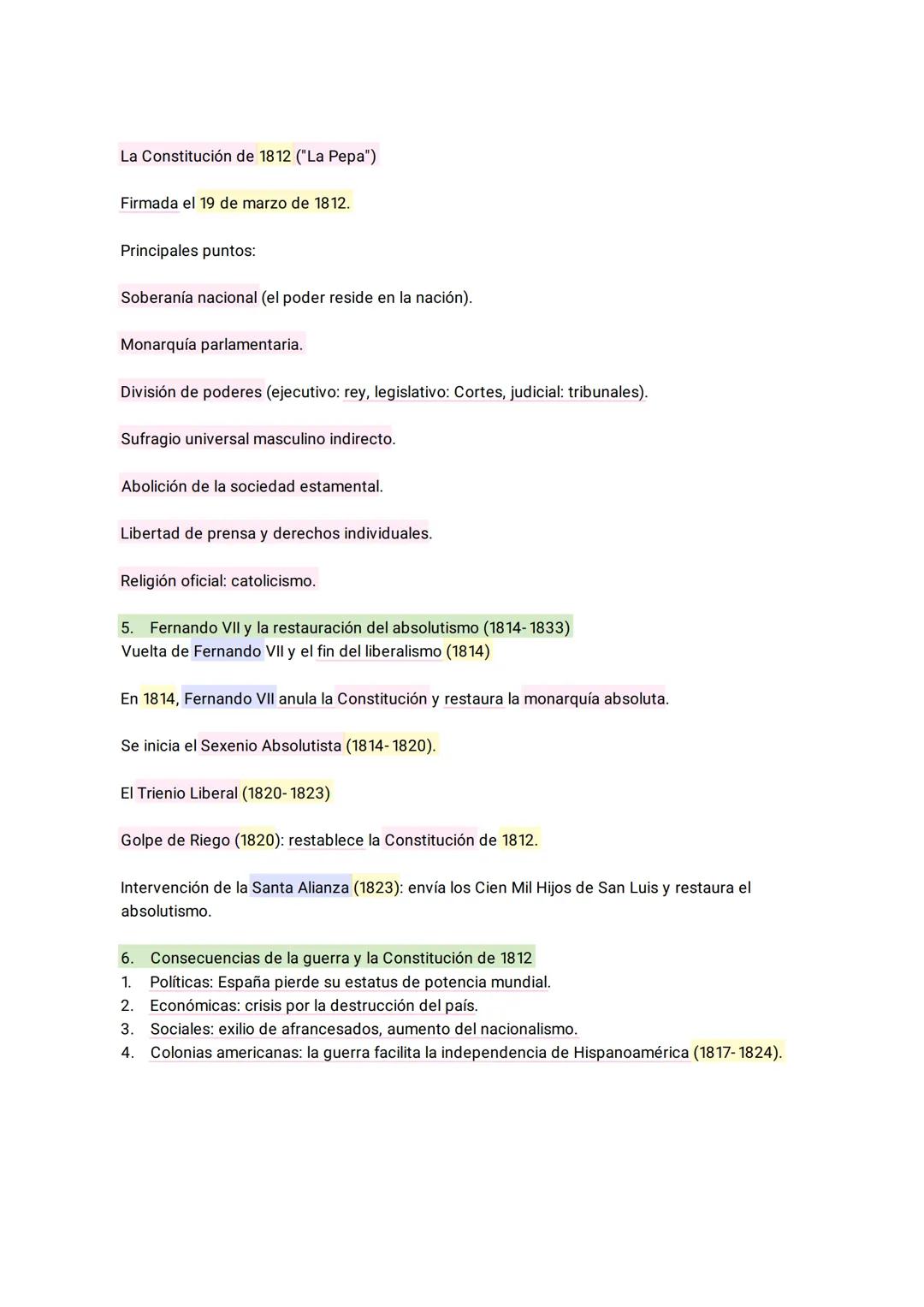 # LA GUERRA DE INDEPENDENCIA Y LA CONSTITUCIÓN DE 1812 (1788-1815)
El siglo XVIII terminó con grandes cambios en Europa debido a la Revoluci