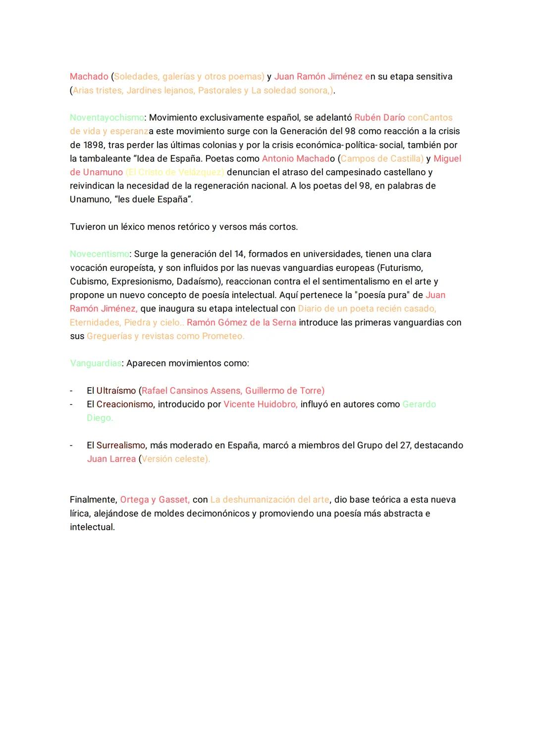 Novela del s XX hasta 1939 TEMA 1
Generación del 98: (Influida por el desastre y el auge del irracionalismo europeo)
Obras: 1902-Amor y pe