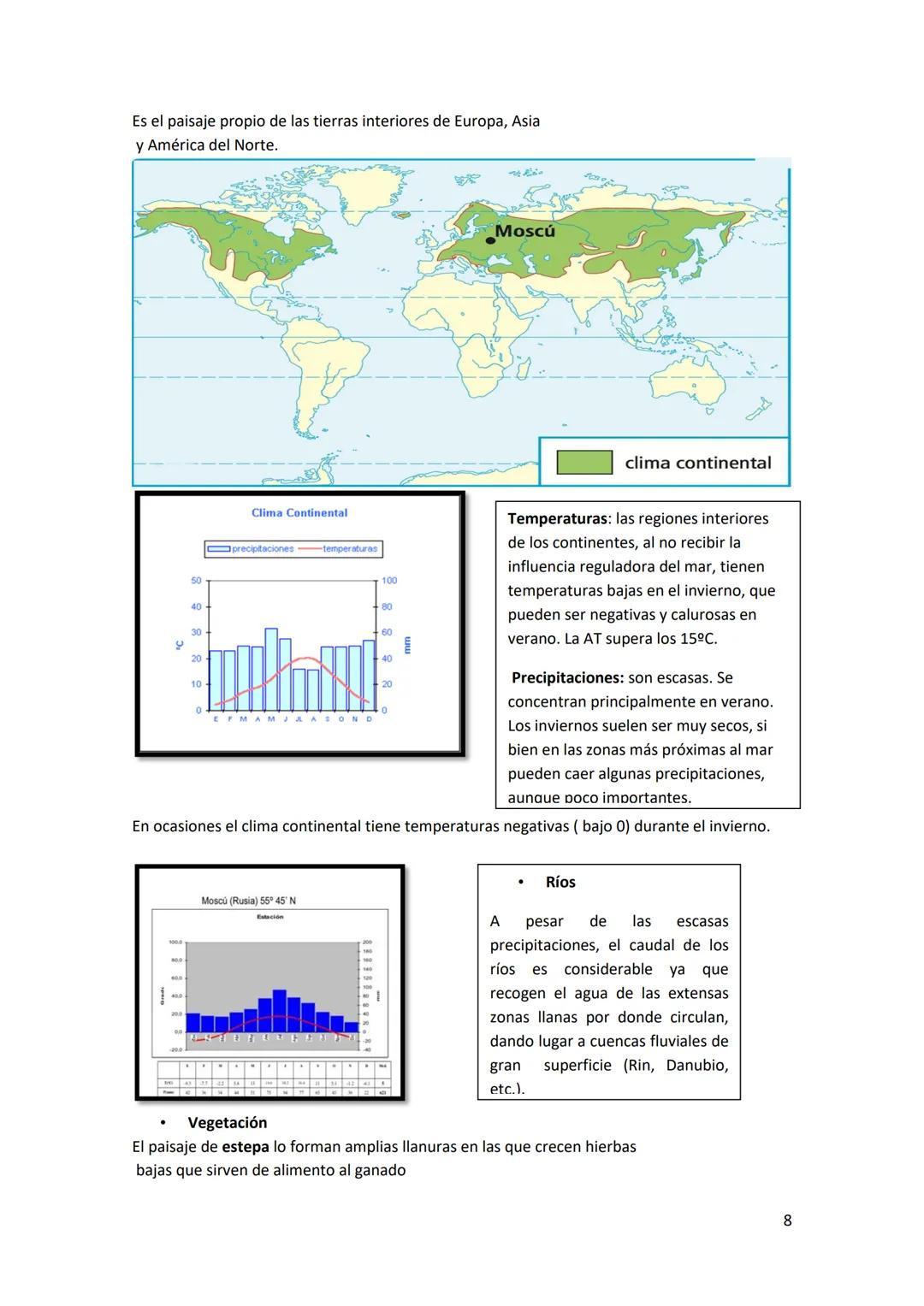 # LOS CLIMAS DE LA TIERRA
Entendemos por "clima" el estado general de la atmósfera en un lugar determinado durante
un periodo de tiempo rep