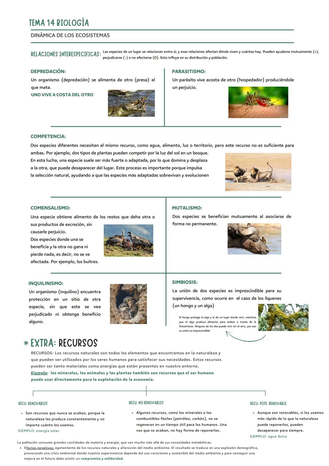# TEMA 14 BIOLOGÍA
DINÁMICA DE LOS ECOSISTEMAS
EXTRA: MEDIOAMBIENTE
Conjunto de componentes físicos, químicos, biológicos y sociales capace
