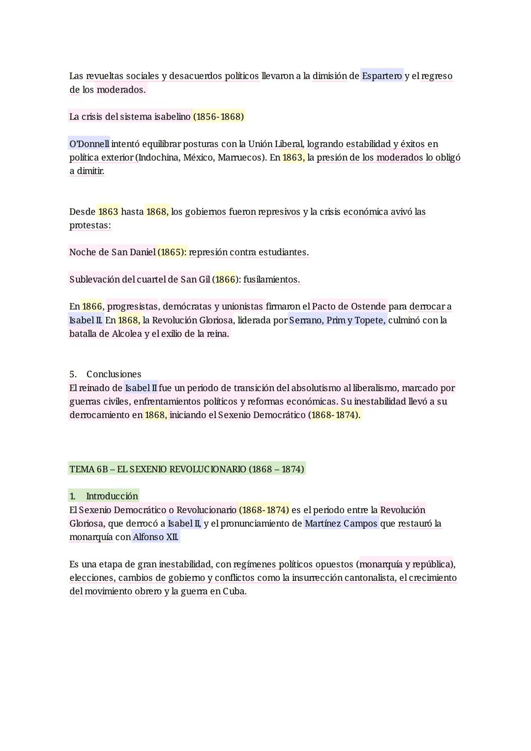 # Revolución Liberal en el Reinado de Isabel II (1833-1868)
1. Introducción
El reinado de Isabel II (1833-1868) marcó la transición del An