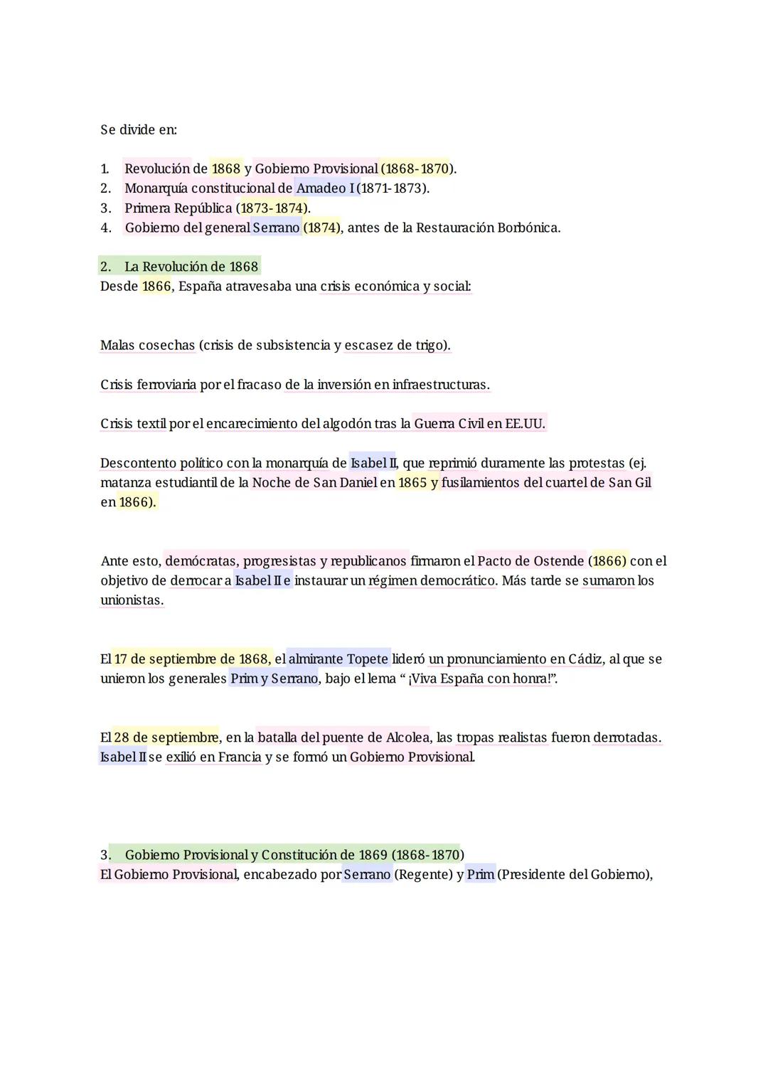 # Revolución Liberal en el Reinado de Isabel II (1833-1868)
1. Introducción
El reinado de Isabel II (1833-1868) marcó la transición del An