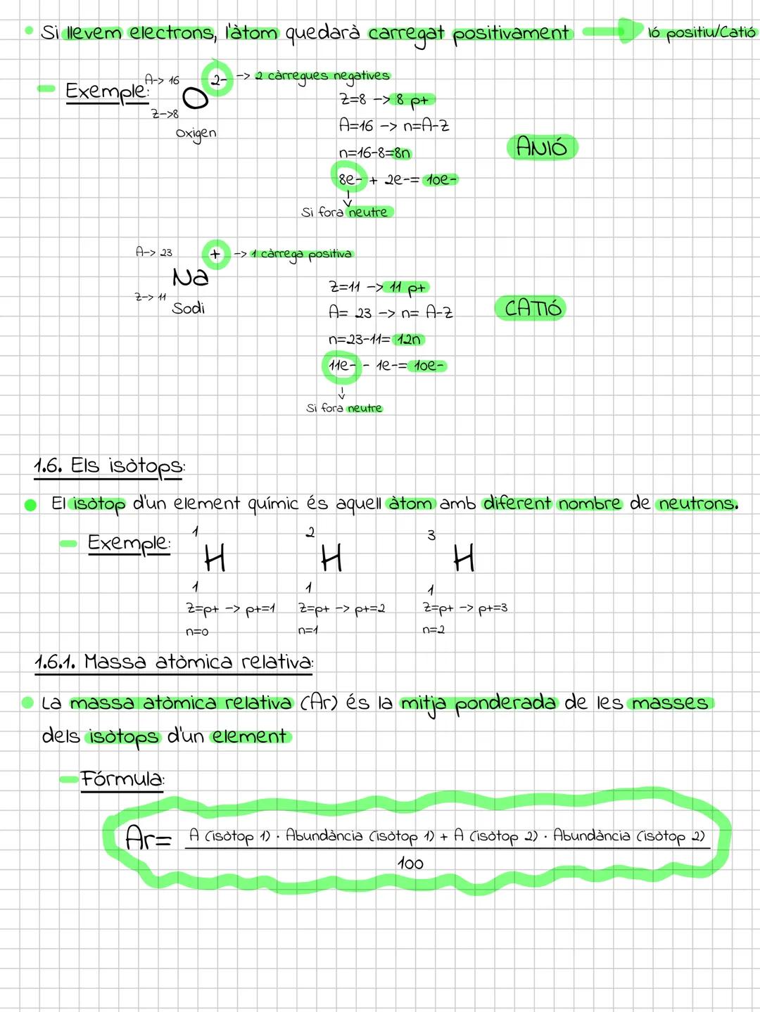 --- OCR Start ---
Física y química
EXAM UNITAT 1
Estructura atòmica
1. La matèria i els àtoms:
Després de tots els experiments realitzats en