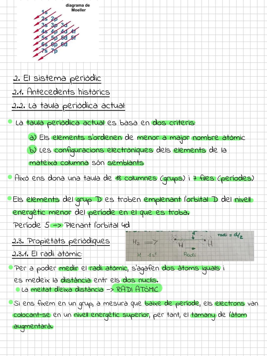 --- OCR Start ---
Física y química
EXAM UNITAT 1
Estructura atòmica
1. La matèria i els àtoms:
Després de tots els experiments realitzats en
