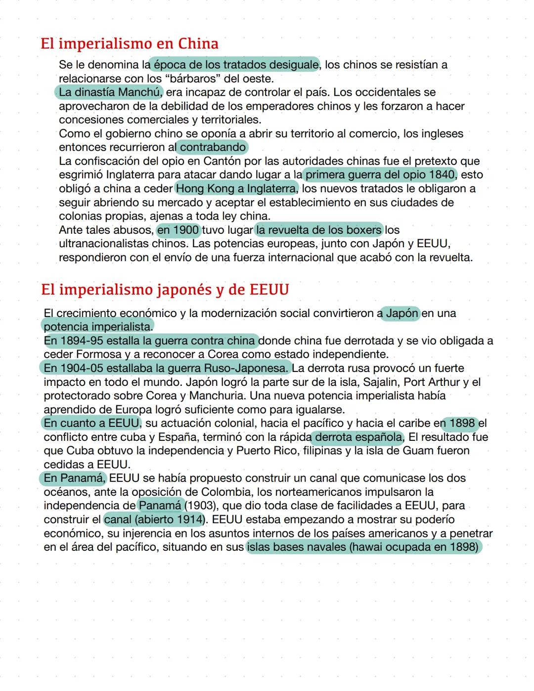 # Tema 5
El imperialismo y la expansión colonial # 1 Diferencia de conceptos
Imperialismo: dominio político, militar y económico
Coloniali