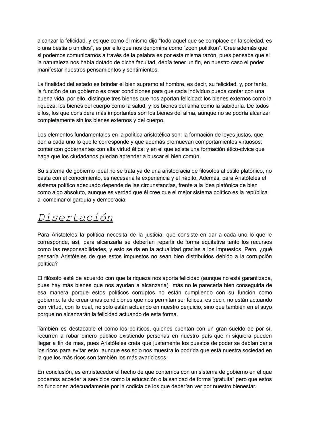 Cuando se habla acerca de la virtud y felicidad planteada por Aristóteles nos estamos insertando
en la ética mientras que, cuando hablamos d