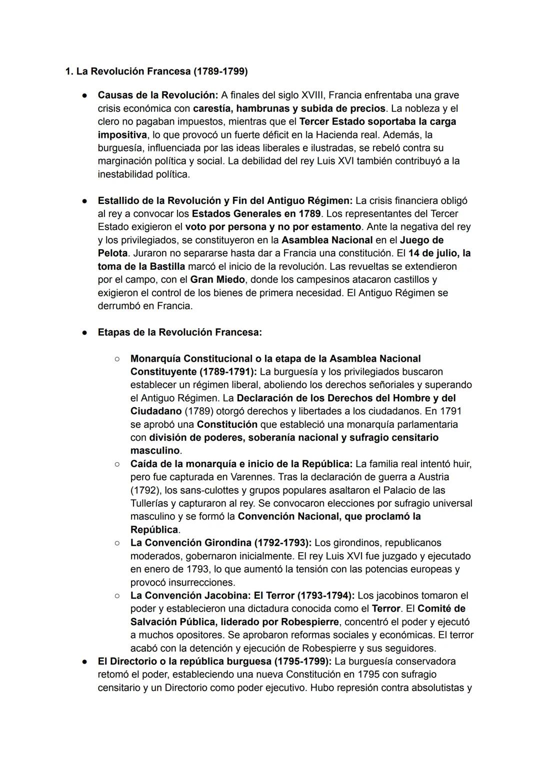 # VOCABULARIO
- Abolición jurídica del feudalismo: La Asamblea Nacional Constituyente eliminó los
derechos señoriales de la nobleza y las p
