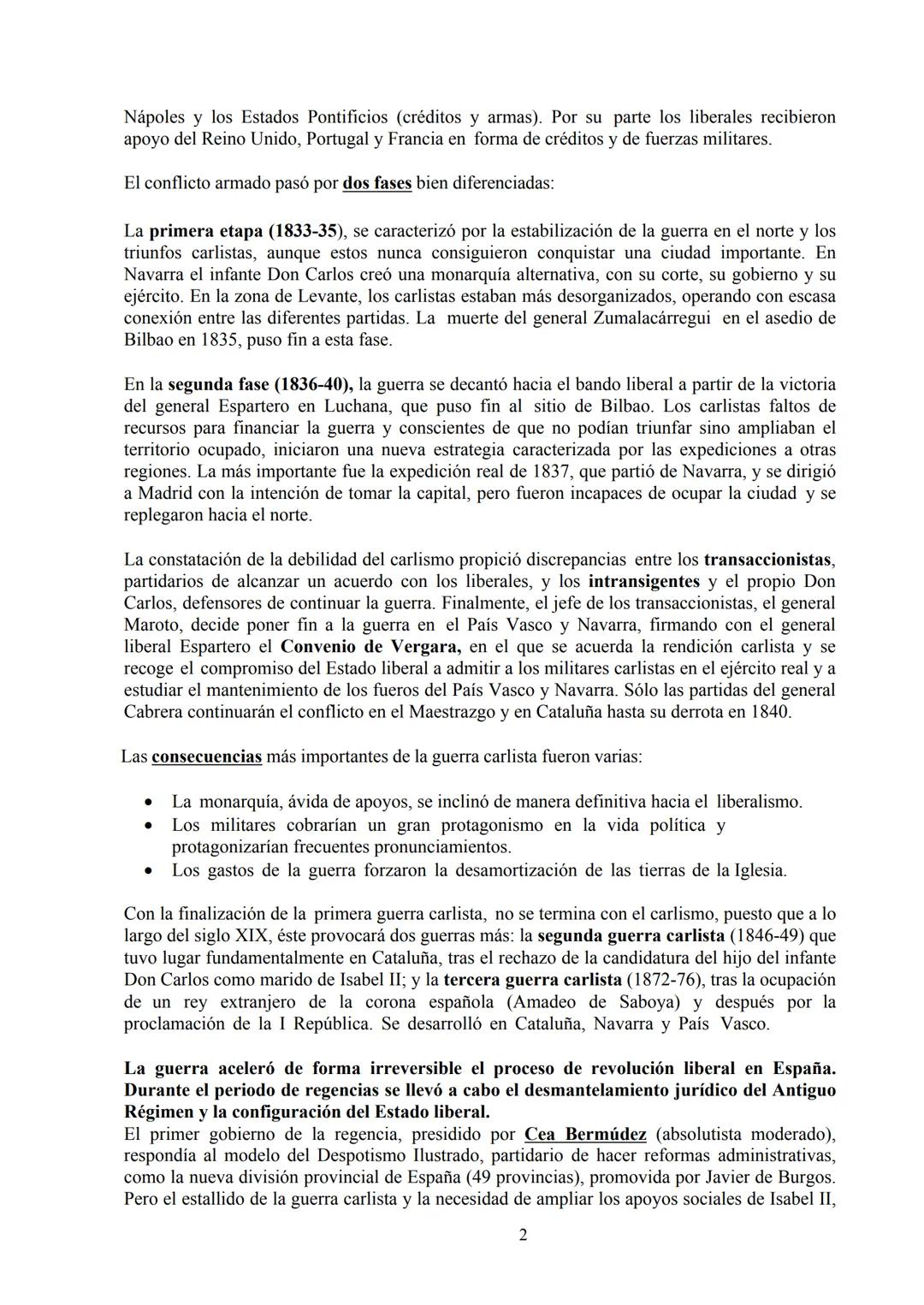 # TEMA 4: EL PERIODO DE LAS REGENCIAS DURANTE EL REINADO DE
ISABEL II (1833-1843): REVOLUCIÓN LIBERAL Y PRIMERA GUERRA CARLISTA
Con la muert