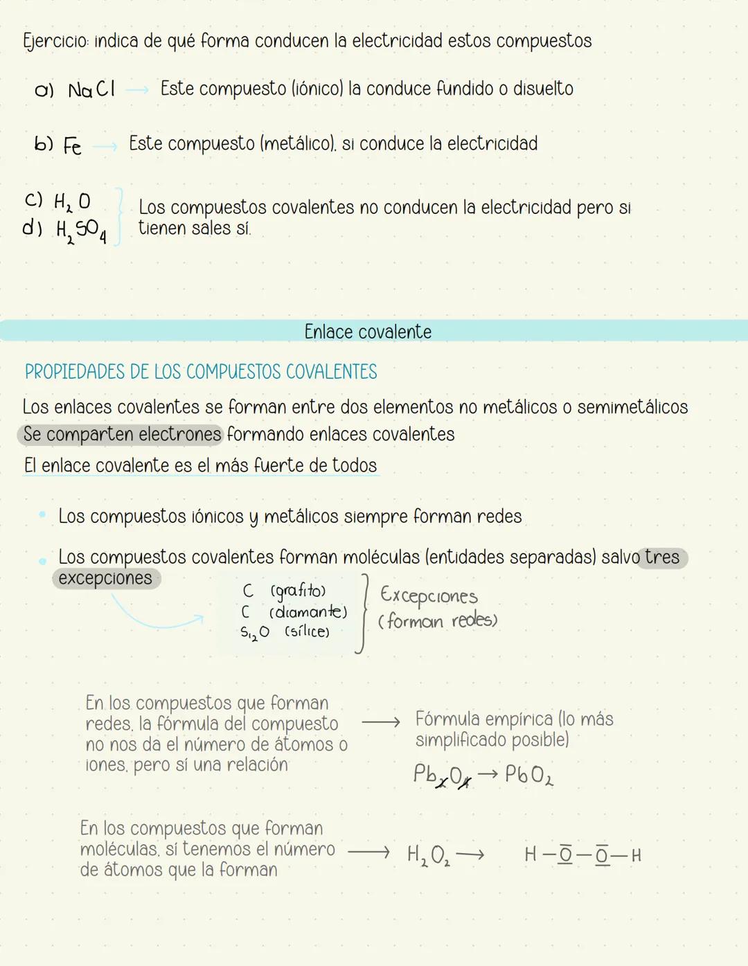 --- OCR Start ---
ENLACE
QUÍMICO
Enlace químico: cuando dos átomos son atraídos por fuerzas eléctricas para formar una
entidad estable e ind