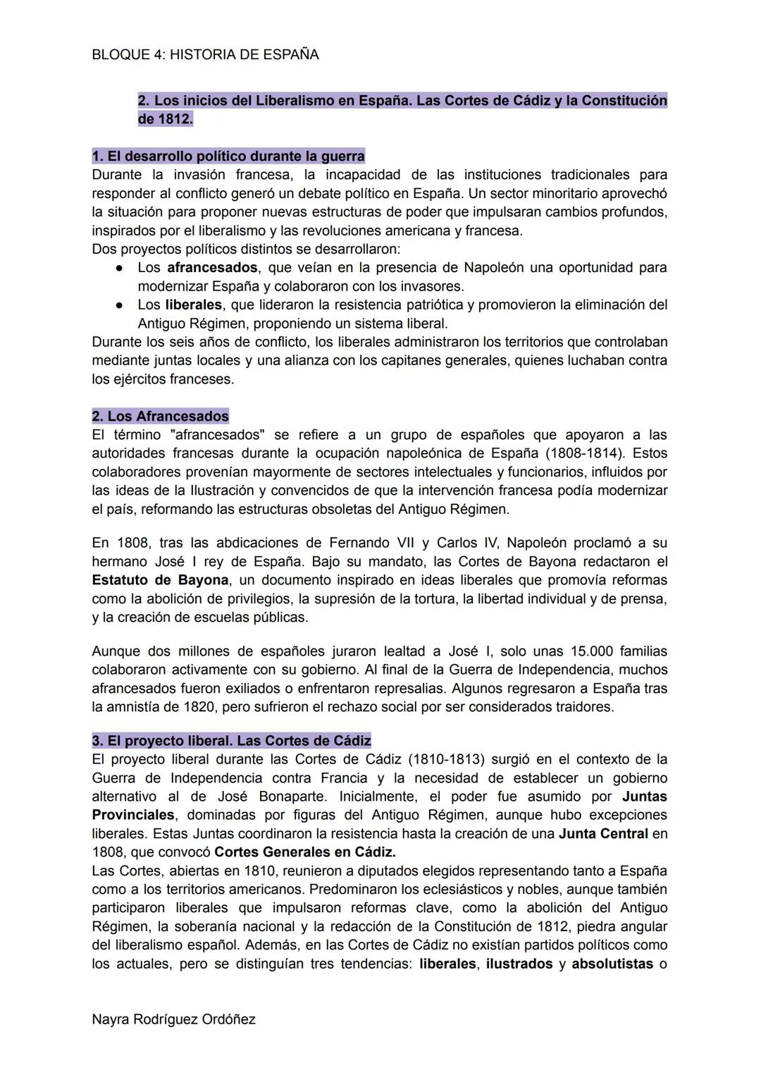 BLOQUE 4: HISTORIA DE ESPAÑA
1. Crisis de la monarquía borbónica. La Guerra de la Independencia (1808-1814)
1. Introducción
Tras la Revol