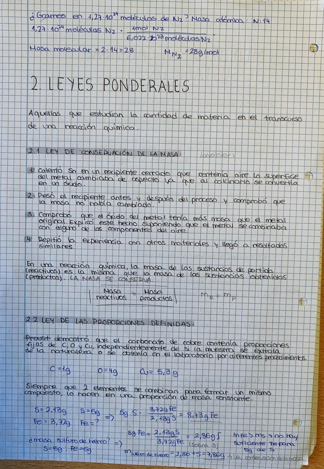 --- OCR Start ---
2.3 LEY DE LAS PROPORCIONES MÚLTIPLES
Berthollet dudaba de la veracidad de la ley de los proporciones definidas.
En sus ex