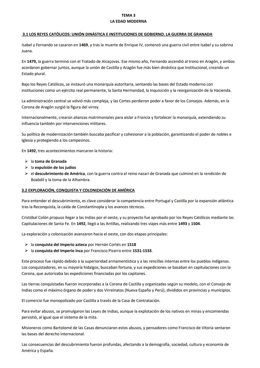 TEMA 3
LA EDAD MODERNA
3.1 LOS REYES CATÓLICOS: UNIÓN DINÁSTICA E INSTITUCIONES DE GOBIERNO. LA GUERRA DE GRANADA
Isabel y Fernando se cas