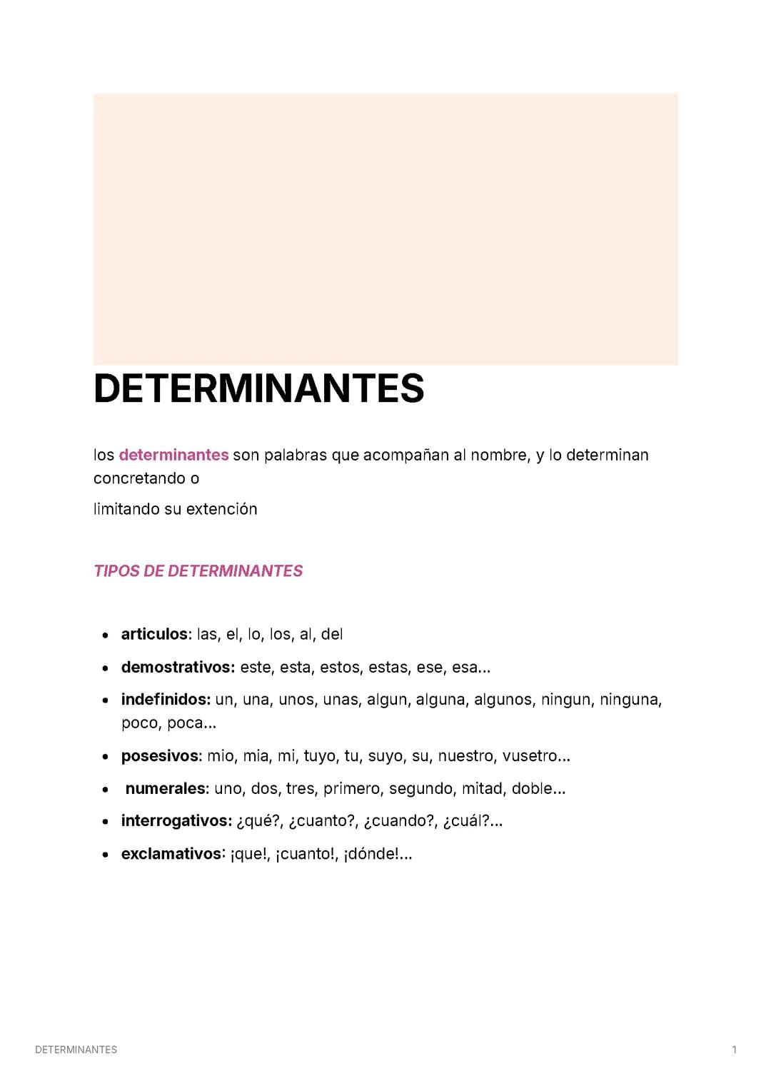LOS DETERMINANTES